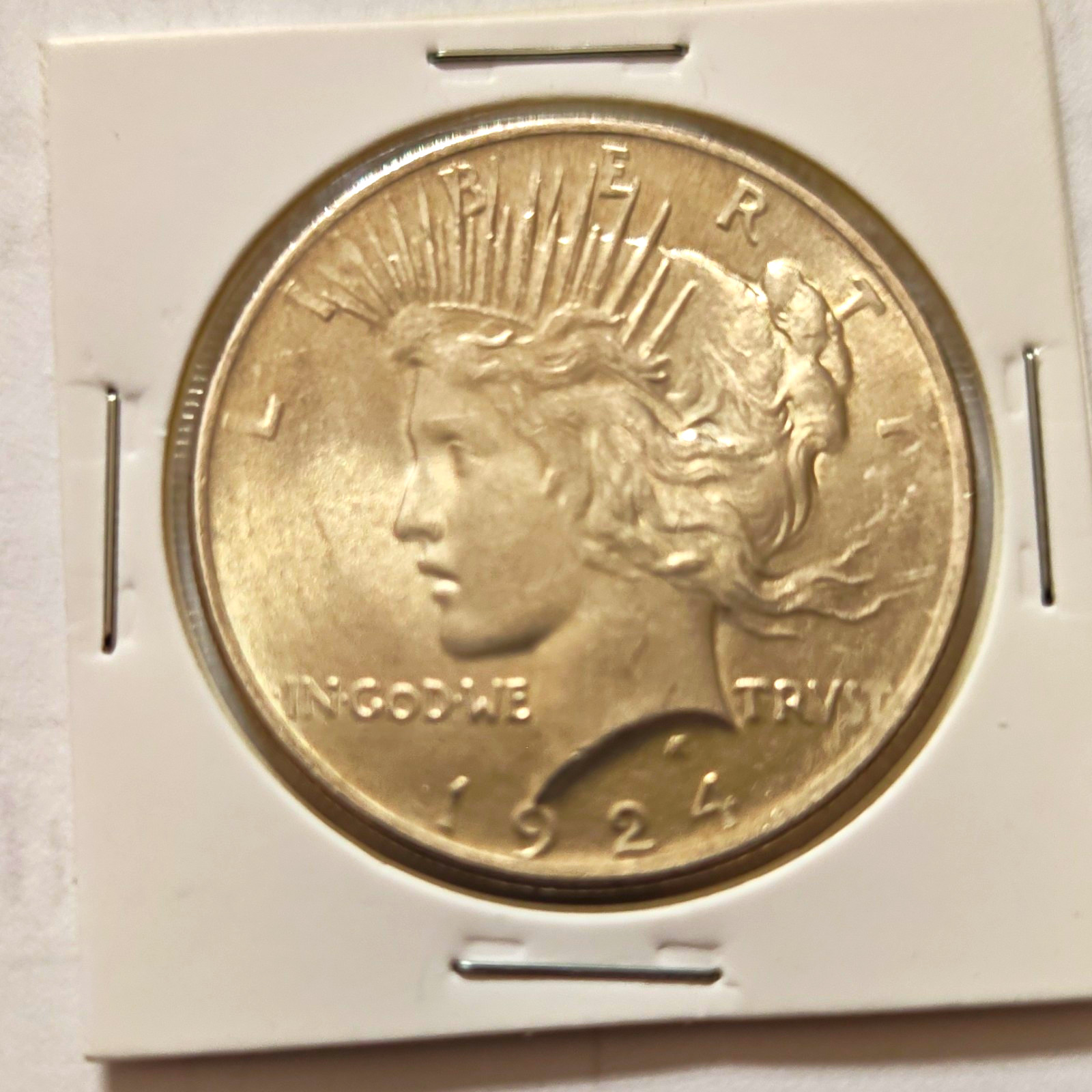 1924 Peace Silver Dollar $1 Philadelphia 90% Silver Cleaned