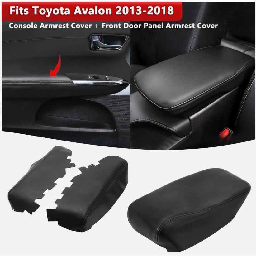 Interior Console Armrest Lid & Door Panel Cover Trim For 2013-2018 Toyota Avalon