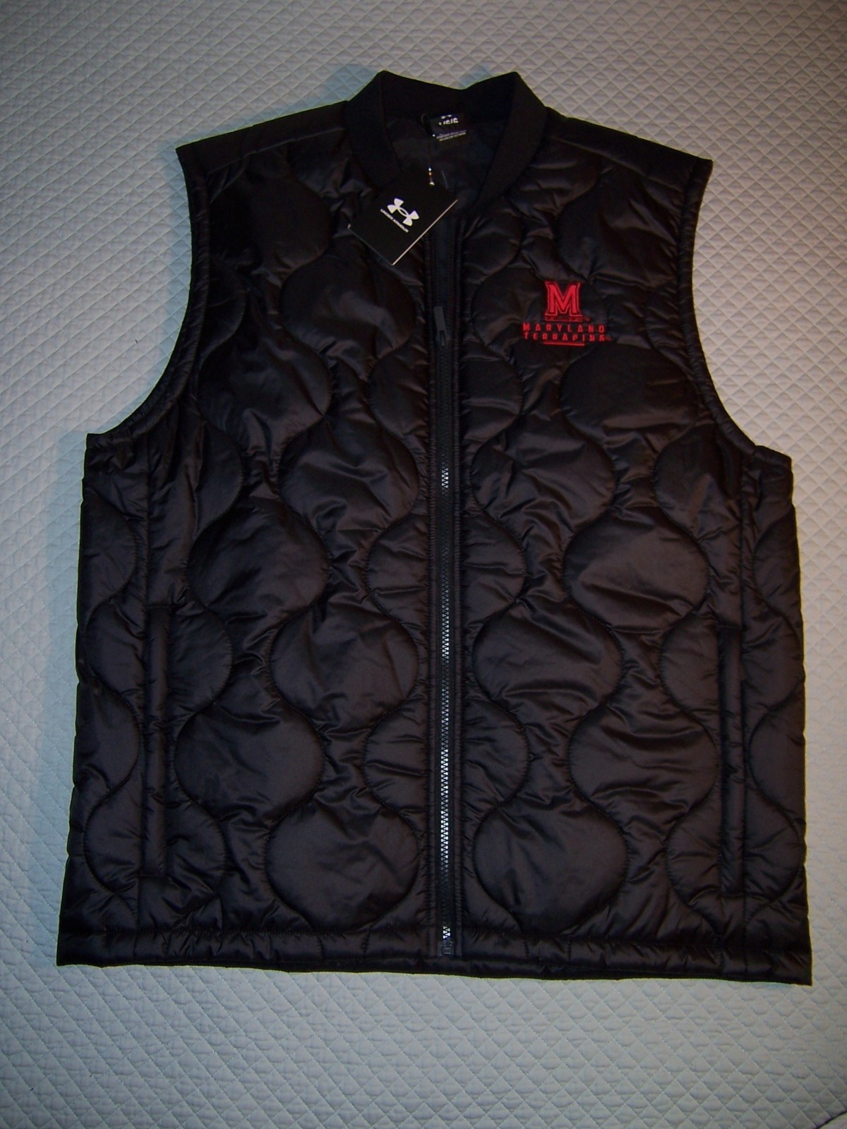 Under armour Maryland terrapins Full Zip Vest Jacket L Men\'s  New tags Black