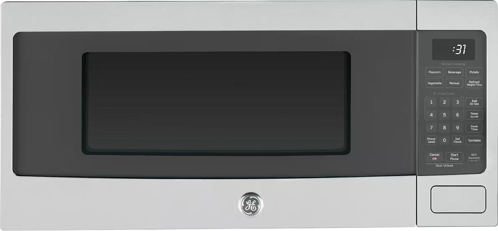 GE Profile - 1.1 Cu. Ft. Countertop Microwave with Sensor Cooking and Built-I... GE Profile - 1.1 Cu. Ft. Countertop Microwave with Sensor Cooking and Built-I...