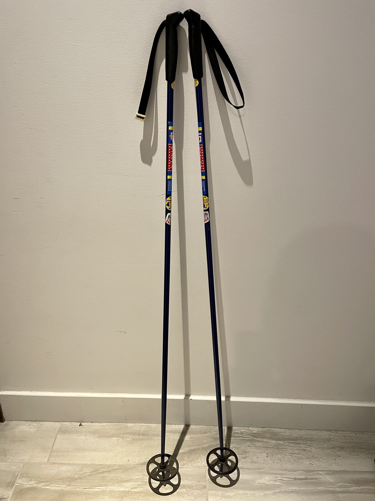 Vintage LP STAVEN  Ski Poles Made in Sweden 130 cm