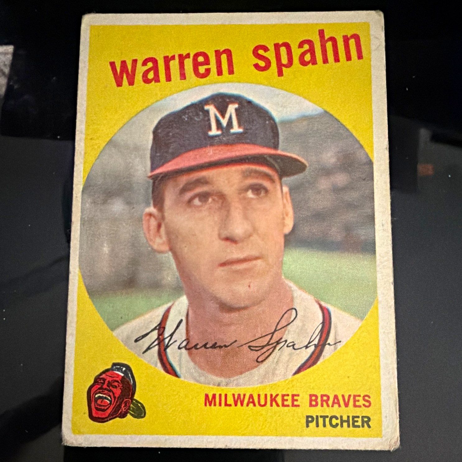 Topps 1959 Warren Spahn #40 Milwaukee Braves MLB Baseball Born 1931 Var Topps 1959 Warren Spahn #40 Milwaukee Braves MLB Baseball Born 1931 Var