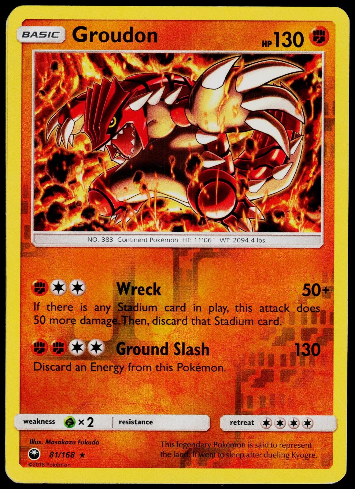 Groudon 81/168 Celestial Storm - Reverse Holo Pokemon MP (Rare)