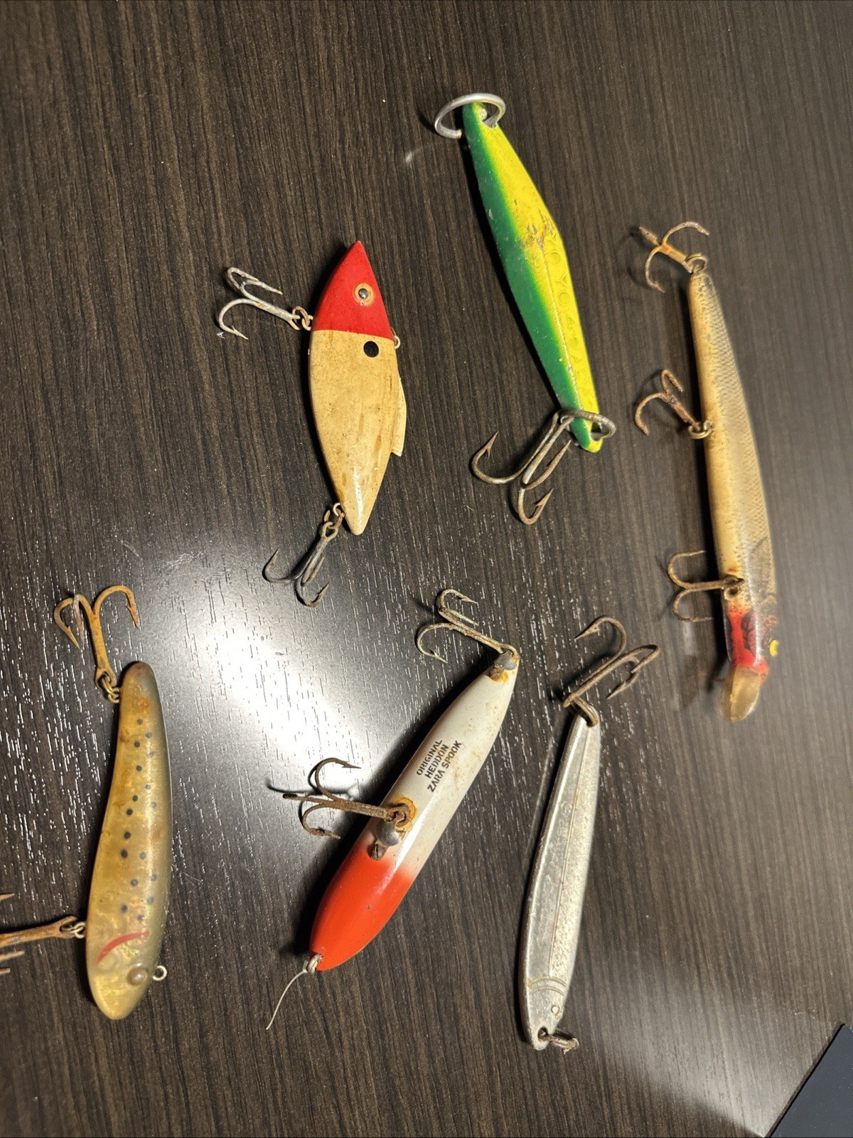 Lot Of Six Vintage Fishing Lures Scampi Coaster Heddon And More Lot Of Six Vintage Fishing Lures Scampi Coaster Heddon And More