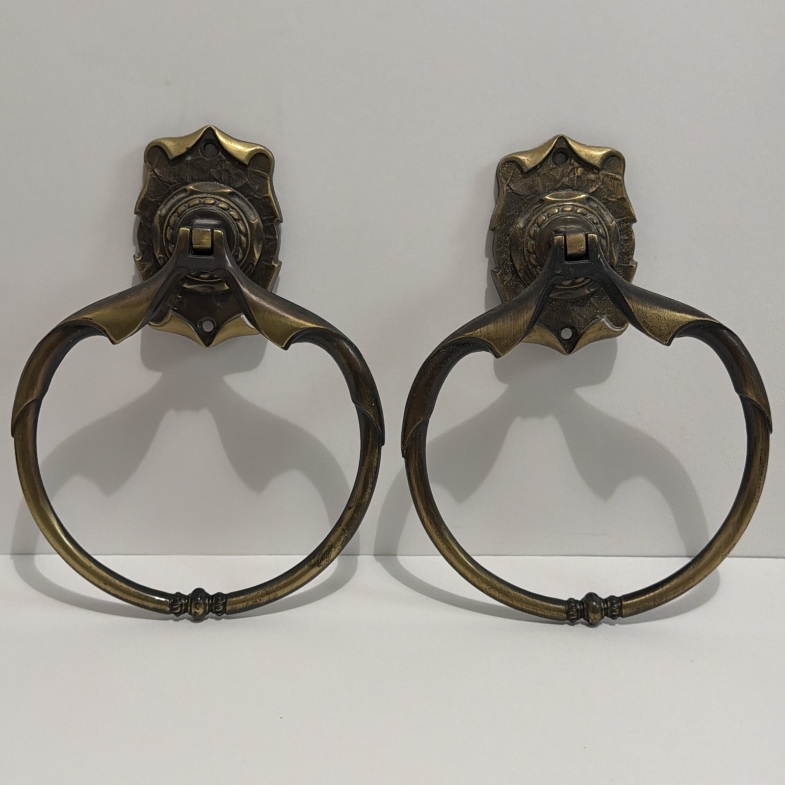 2 VTG 1970’s Amerock Carriage House Design Towel Ring MCM Retro Bathroom Decor 2 VTG 1970’s Amerock Carriage House Design Towel Ring MCM Retro Bathroom Decor