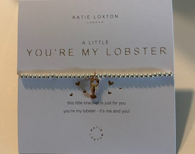 Cute Katie Loxton A Little You're My Lobster Stretch Bracelet, NWT