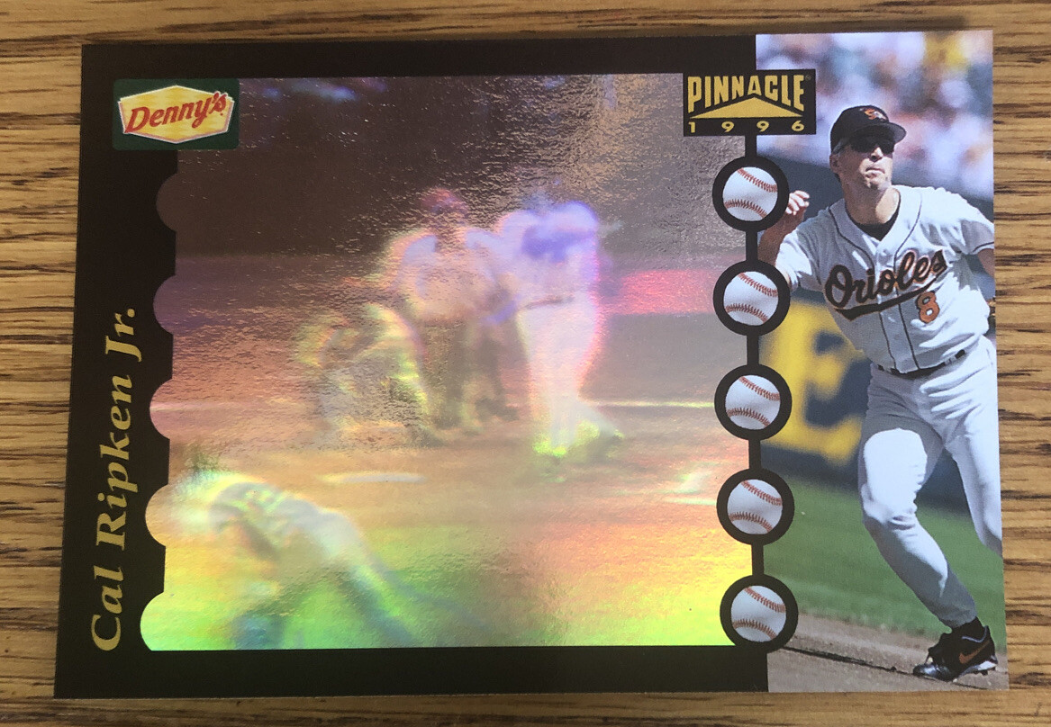 Cal Ripken Jr 1996 Pinnacle Denny’s Edition Hologram Orioles Card #2   *3637*