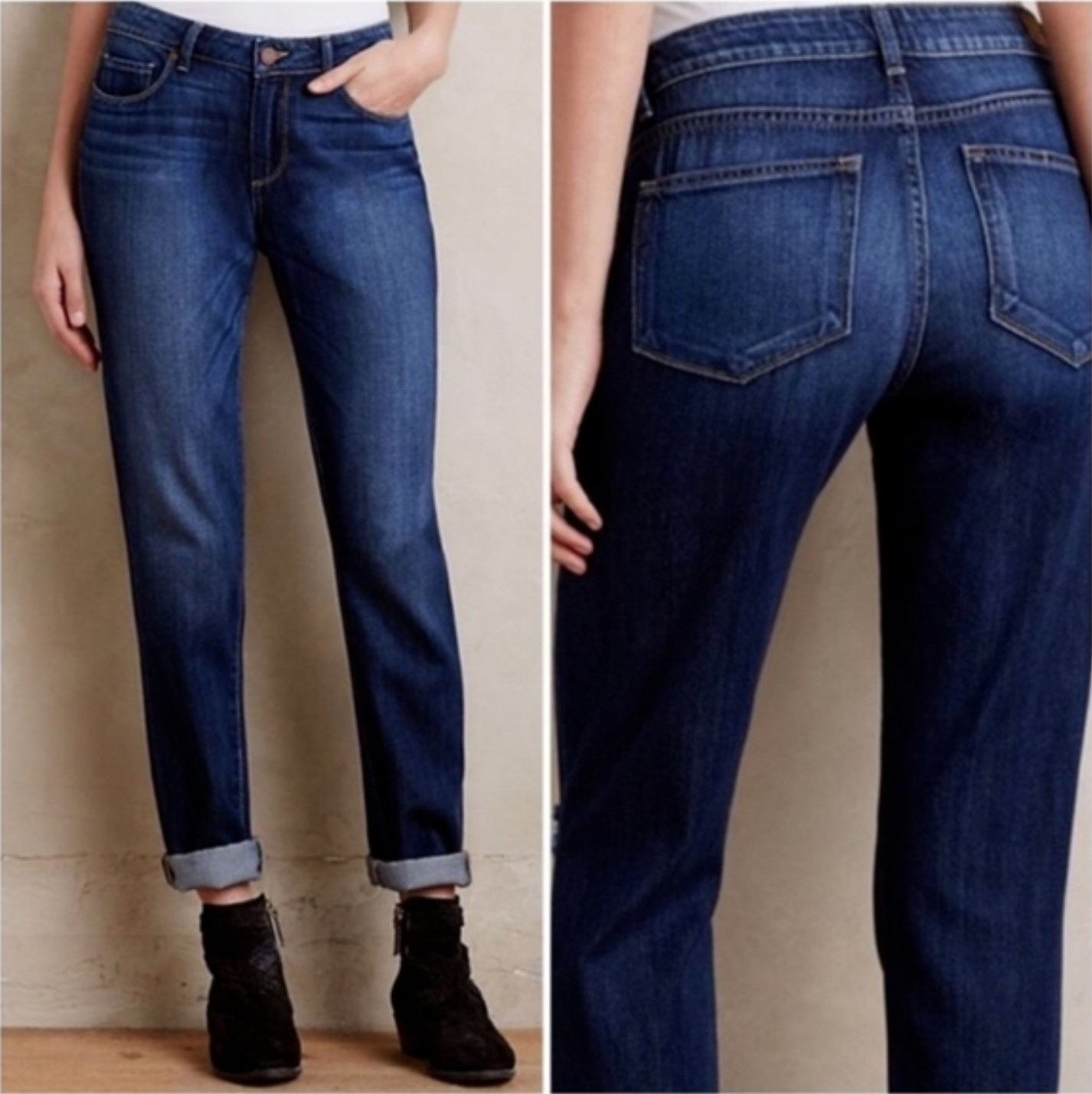 Paige Classic Y2k Dark Wash Jimmy Jimmy Skinny Chic Jeans 27