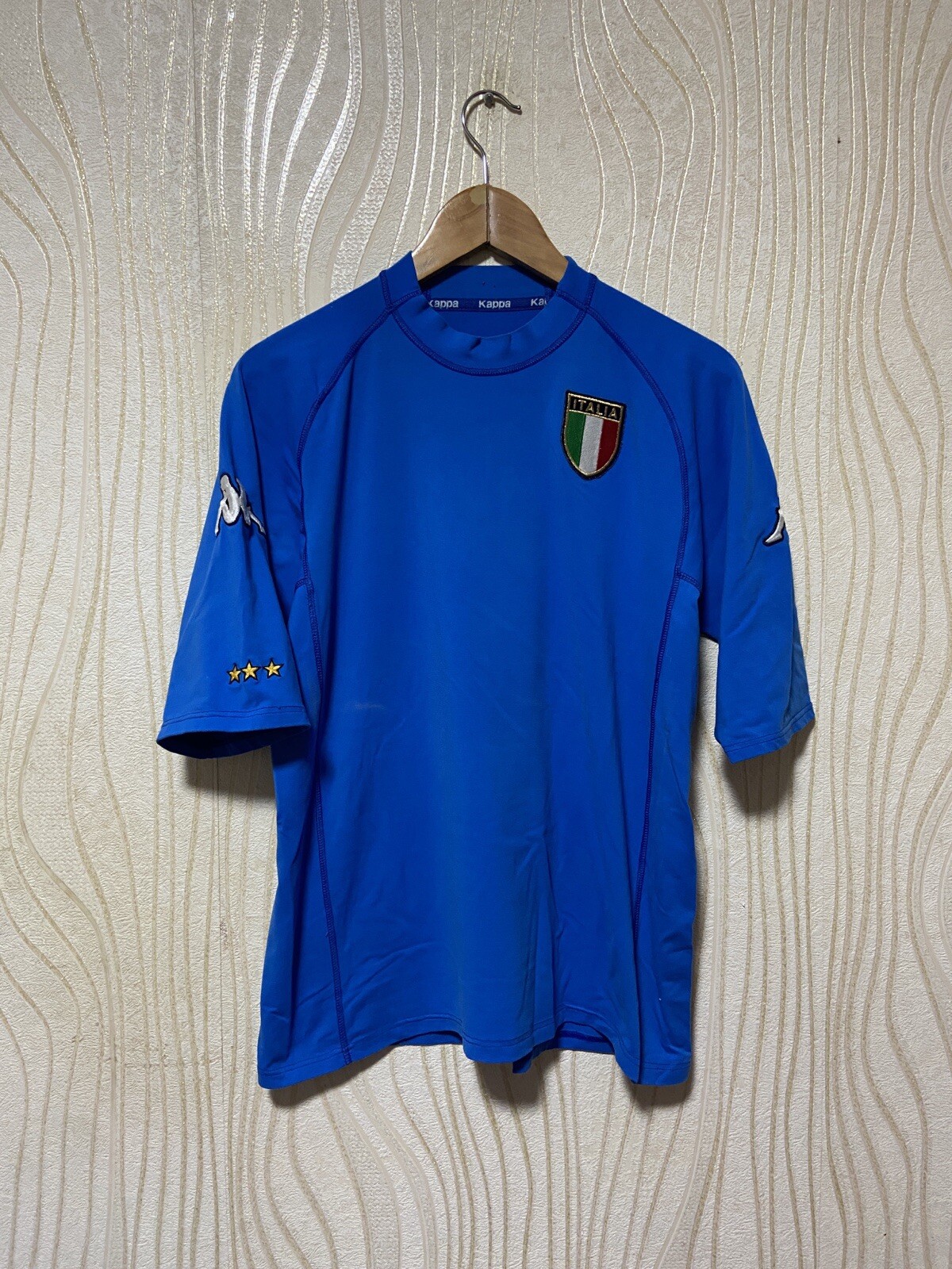 ITALY 2000 2001 HOME FOOTBAL SHIRT SOCCER JERSEY KAPPA sz XL MEN BLUE