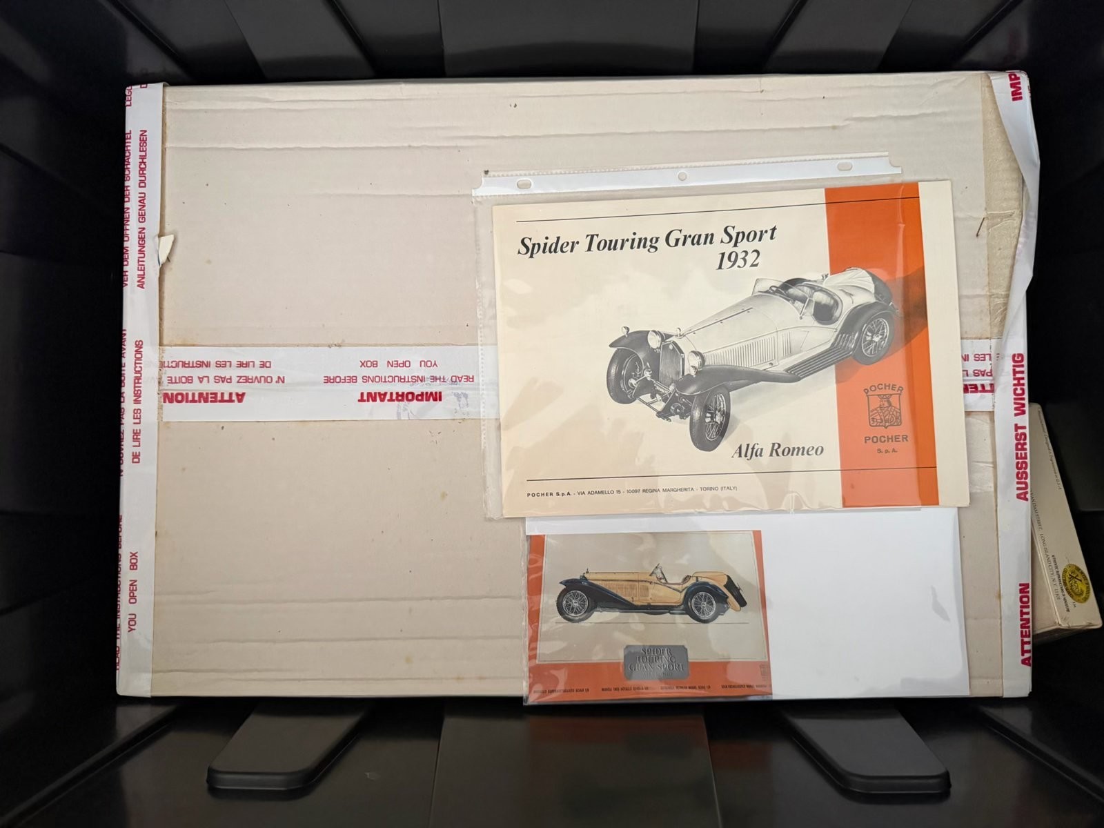 Vintage Pocher 1932 Alfa Romeo Spider Touring Gran Sport 1:8 Model Factory Seald