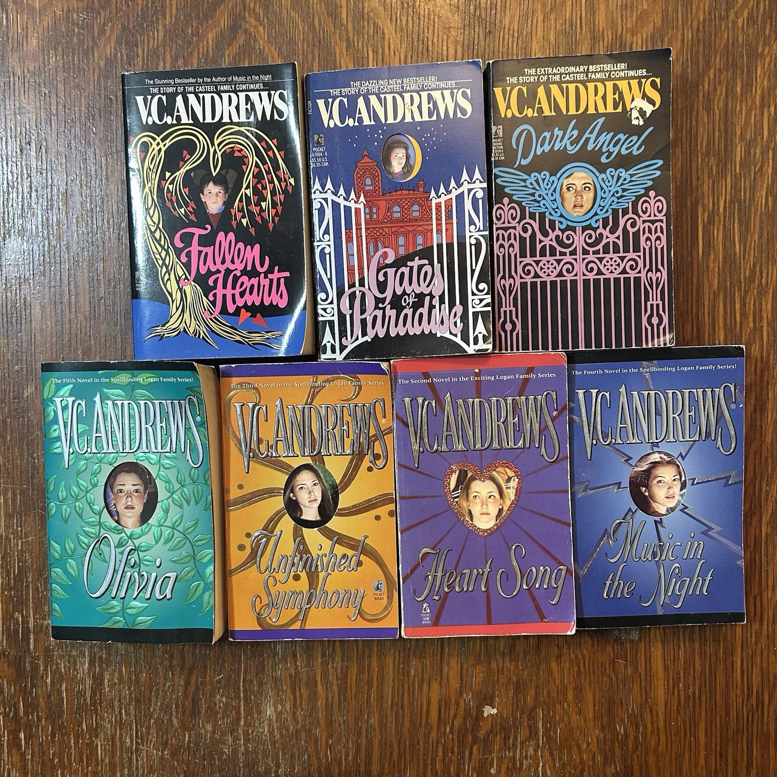 Vintage VC Andrews Paperback Lot of 7 Books Casteel & Logan Series Keyhole Vintage VC Andrews Paperback Lot of 7 Books Casteel & Logan Series Keyhole
