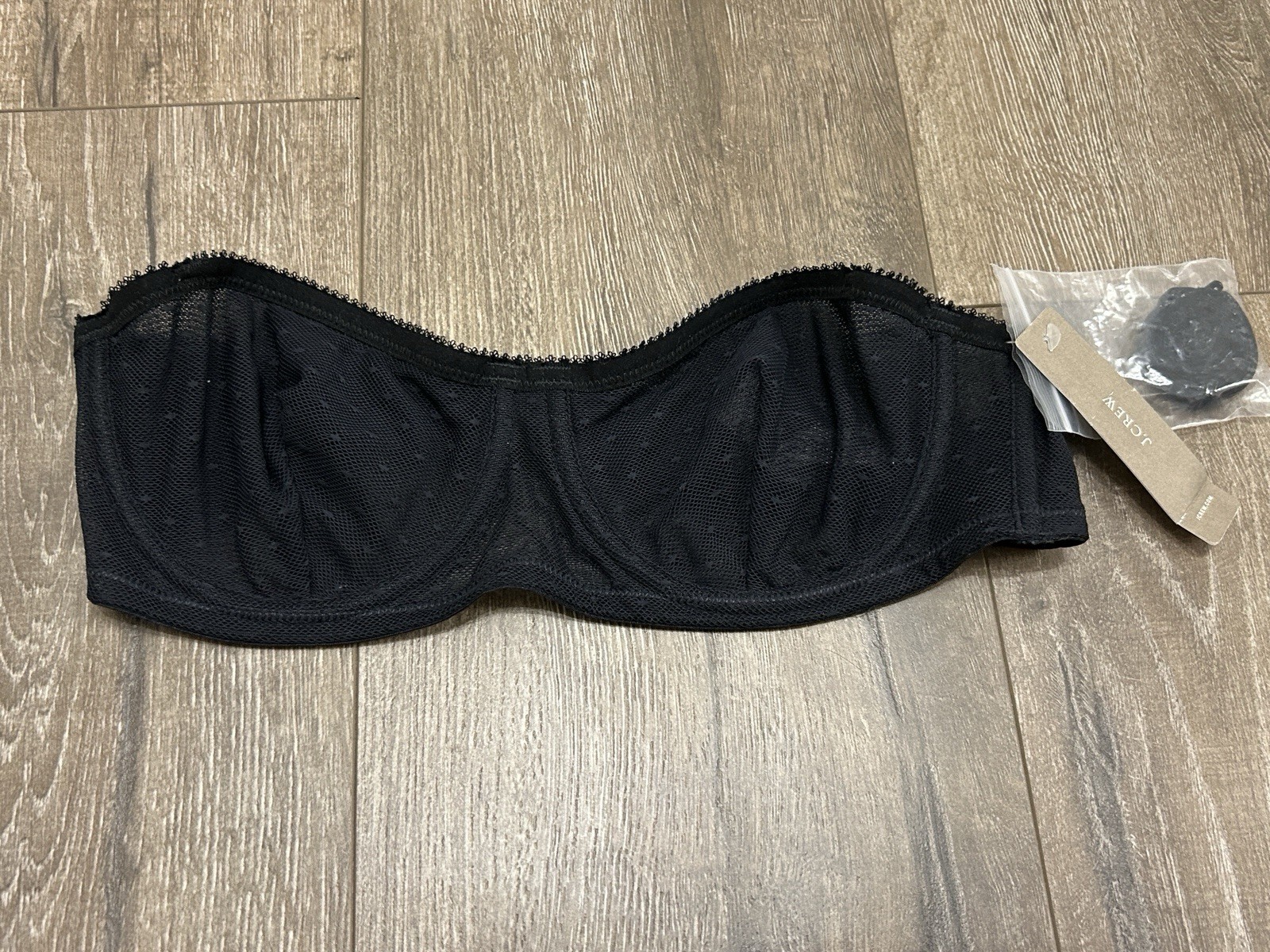 J Crew Underwire Balconette Bra In Point D’esprit Size 34B Black H6207 NEW J Crew Underwire Balconette Bra In Point D’esprit Size 34B Black H6207 NEW