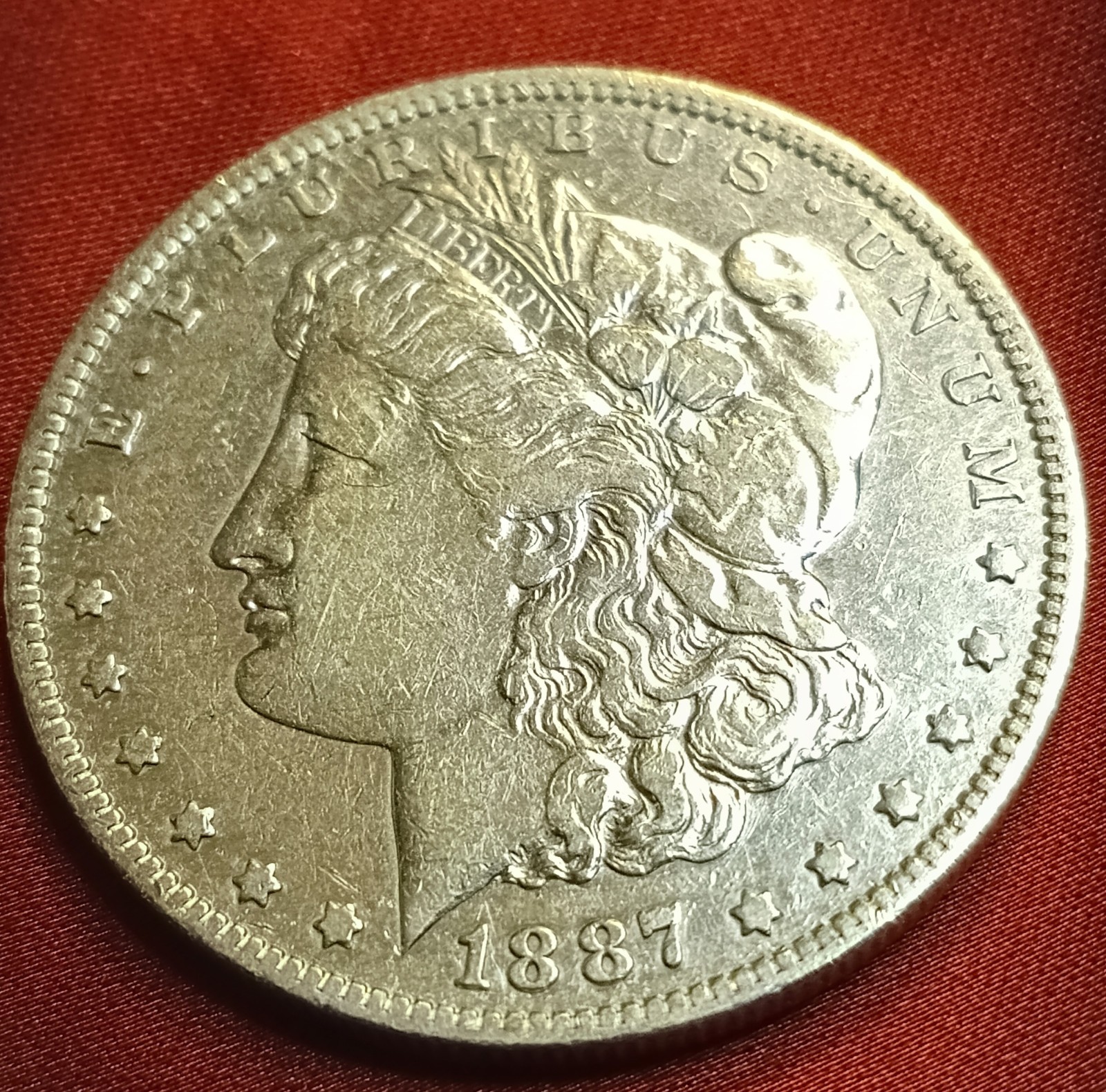 *1887-O Morgan Silver Dollar AU Condition 90% Silver 26.52 gm Weight