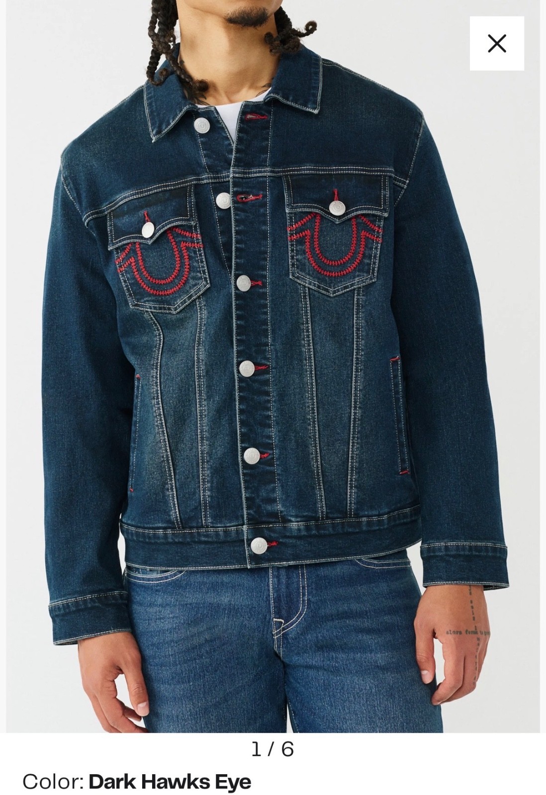 true religion - Ladder Stitch Denim Jacket
