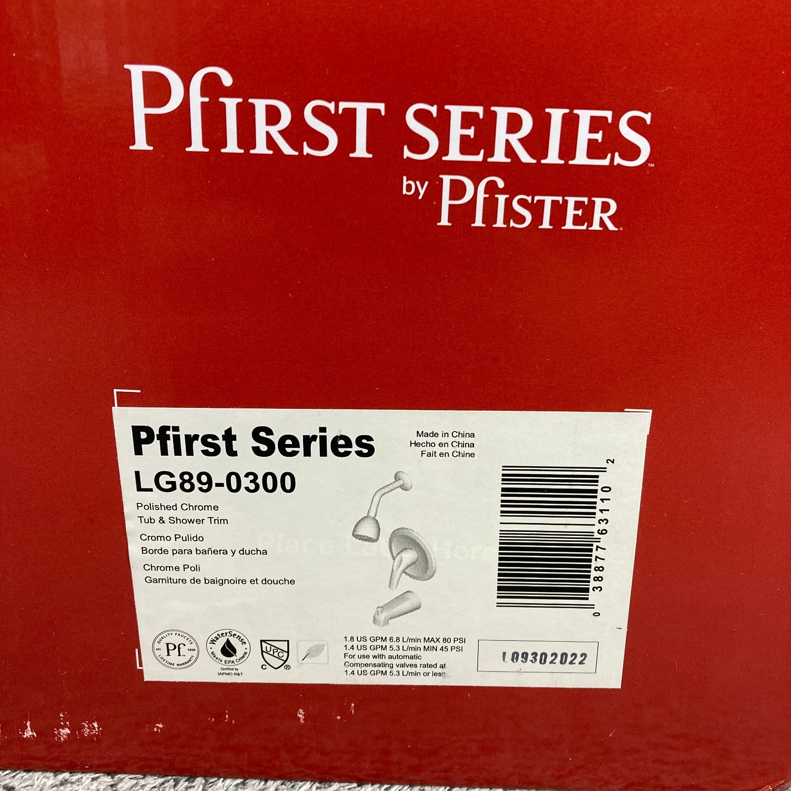 Pfister LG89-0300 Pfirst Series 1-Handle Tub & Shower Trim Polished Chrome Pfister LG89-0300 Pfirst Series 1-Handle Tub & Shower Trim Polished Chrome