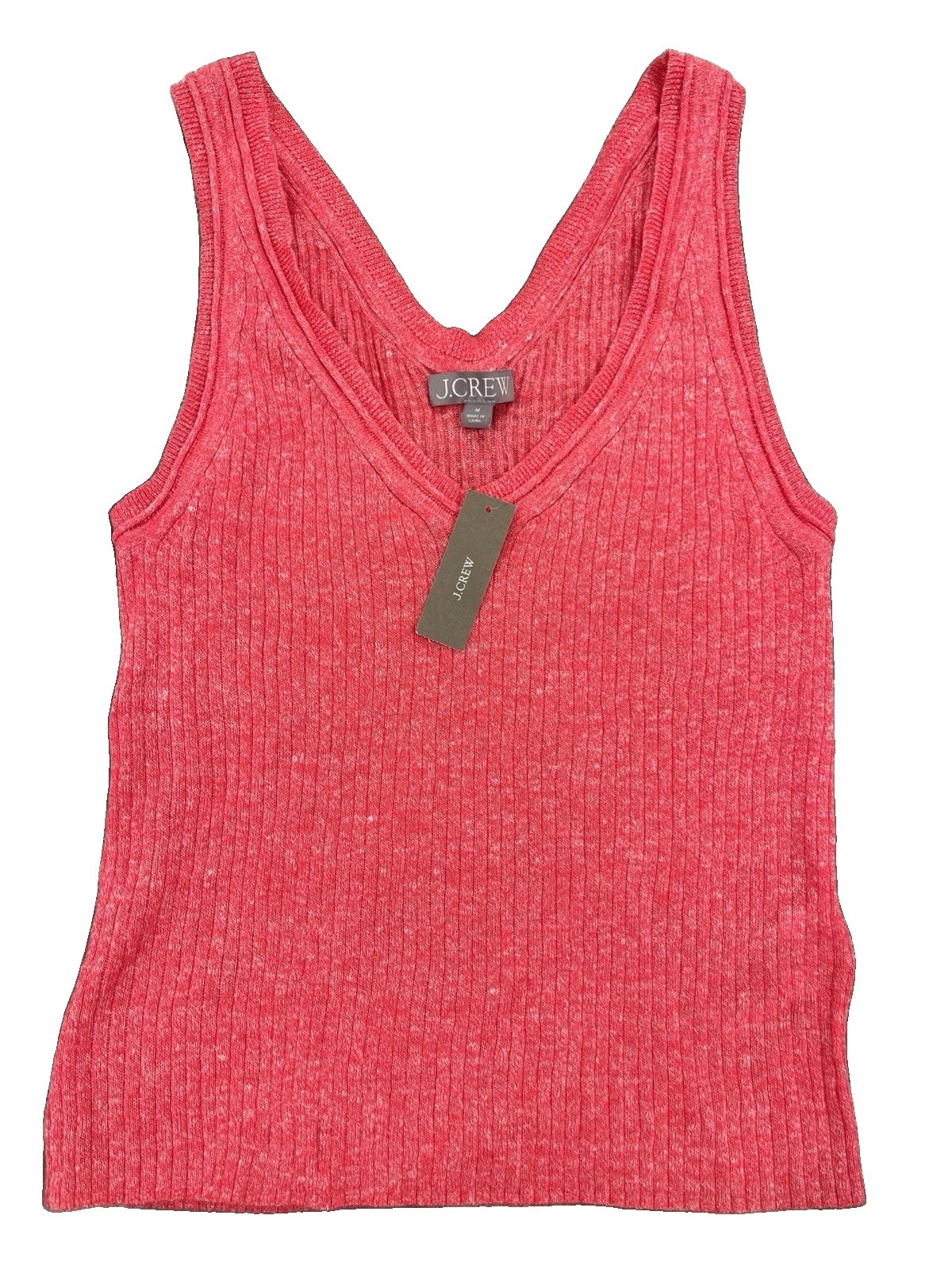 Adorable NWT J Crew Merino/Linen Blend Crop Sweater Tank W’s M Rainbow Sorbet
