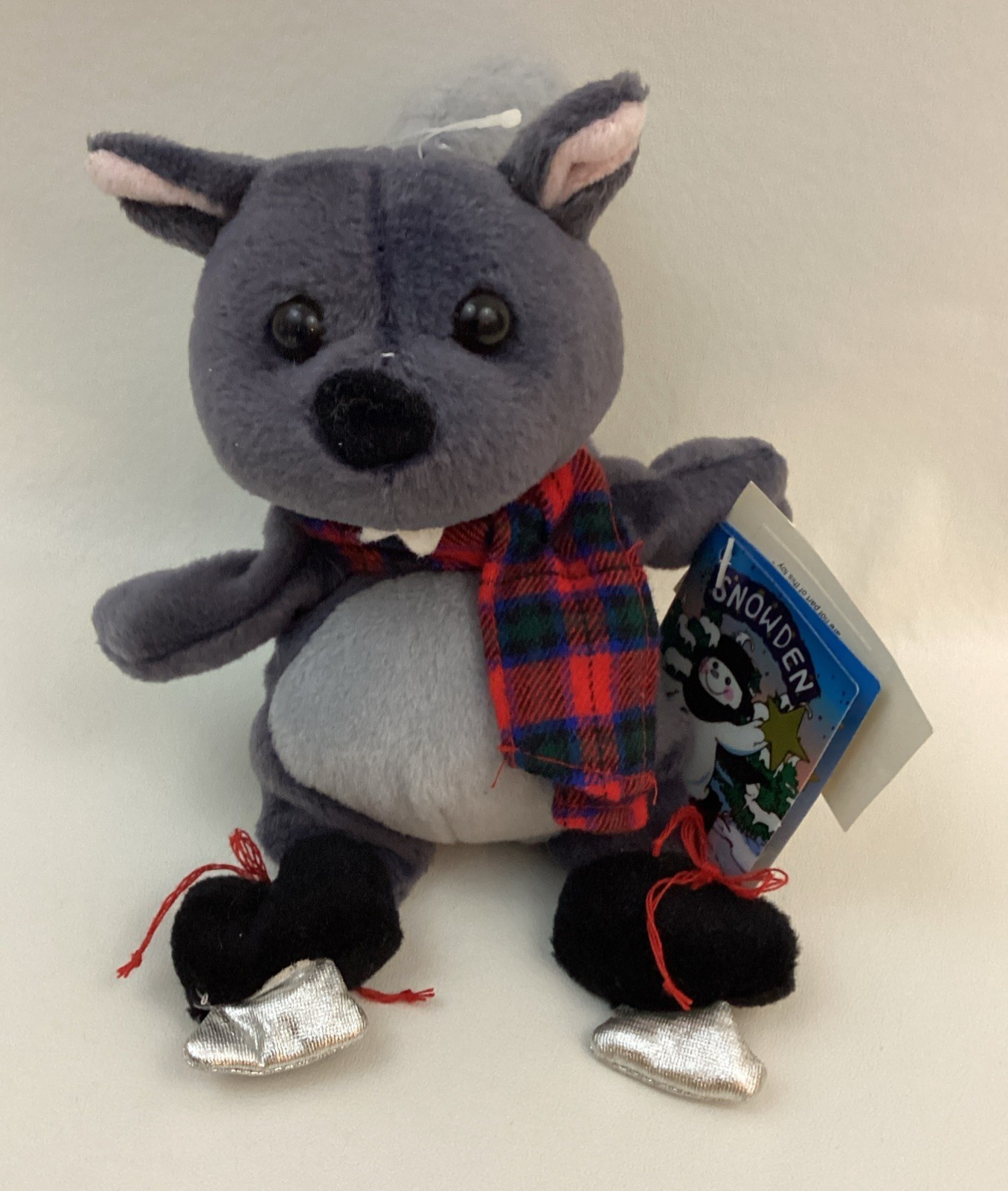 Snowden And Friends Plush Christmas Ice Skating Raccoon 1996 NOS Gray Snowden And Friends Plush Christmas Ice Skating Raccoon 1996 NOS Gray
