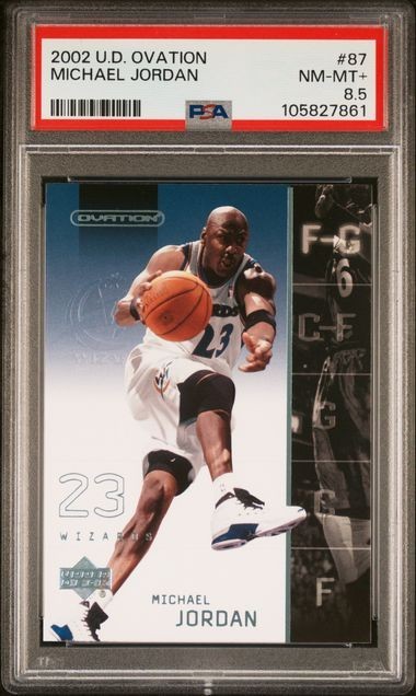 2002-03 Michael Jordan Upper Deck Ovation #87 Wizards Graded PSA 8.5 NM MINT