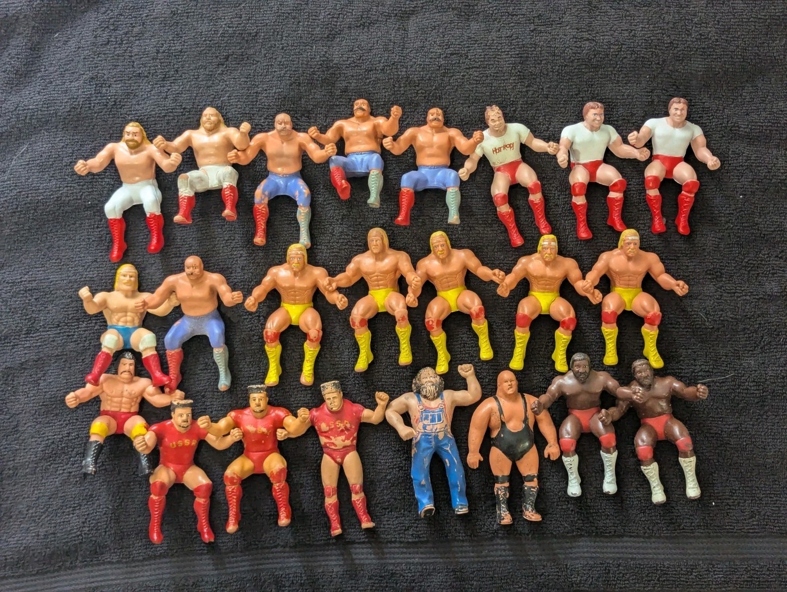 WWF LJN Bendie Lot - WWE Vintage Titan Sports Hasbro Wrestling Thumb Wrestlers 