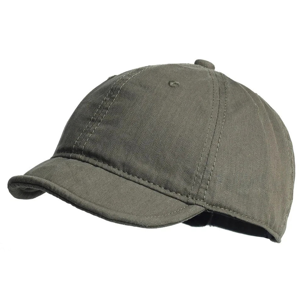 Cotton Vintage Baseball Cap Unisex Short Brim Adjustable Casual Daily Hat