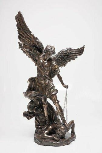 Large St. Michael Archangel Bronzed Statue Saint 48 Large St. Michael Archangel Bronzed Statue Saint 48