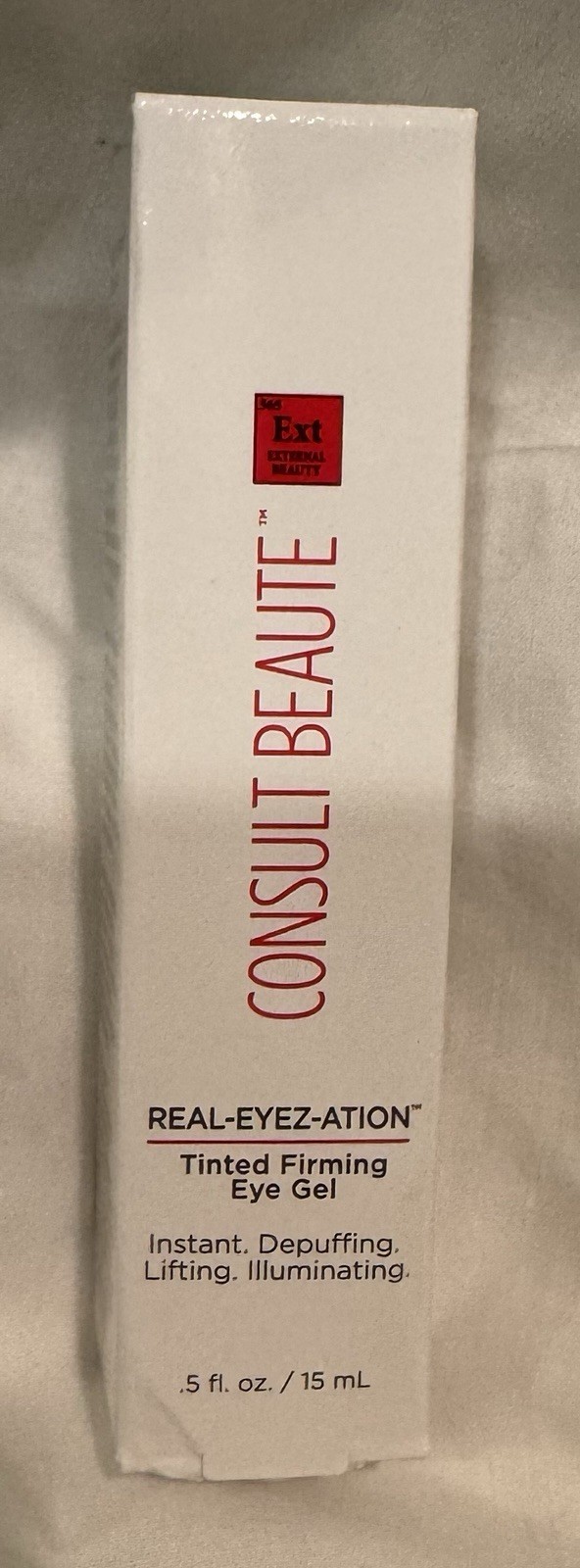 Consult Beaute Real-EYEZ-ATION Tinted Firming Instant Eye Gel .5oz NEW SEALED