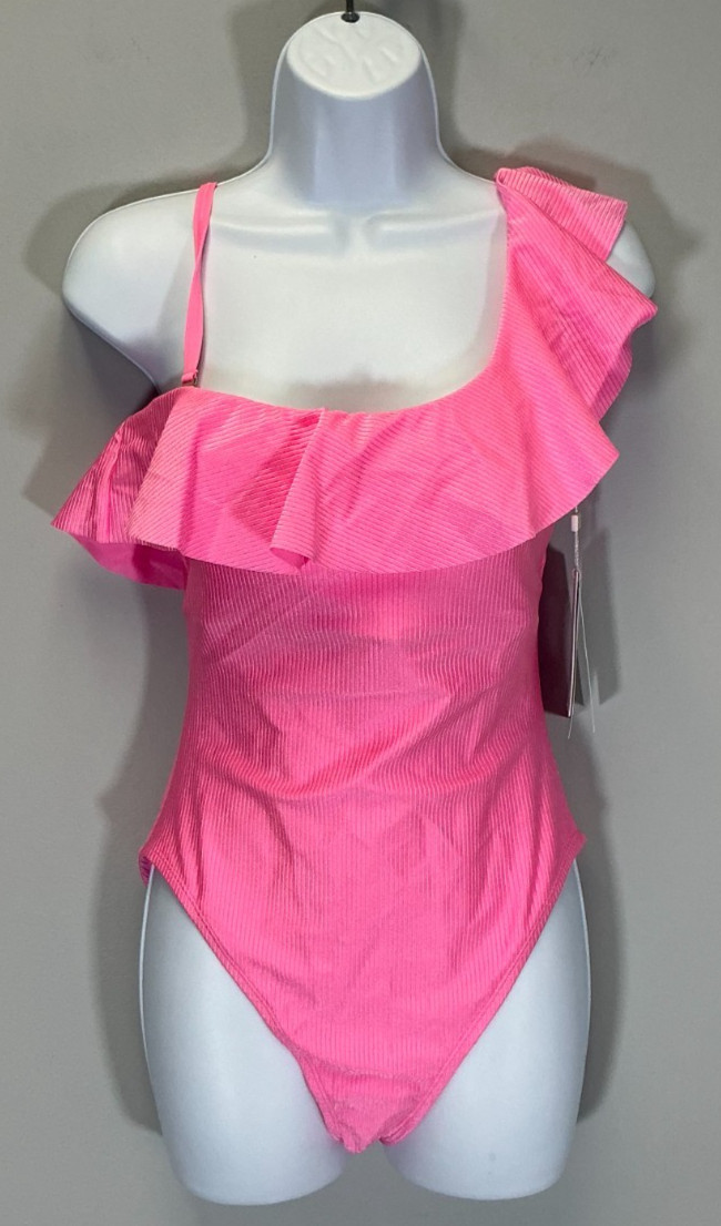 Lilly Pulitzer Caelum Ruffle Women\'s Size 14 Pink One Piece Swimsuits NWT Lilly Pulitzer Caelum Ruffle Women\'s Size 14 Pink One Piece Swimsuits NWT