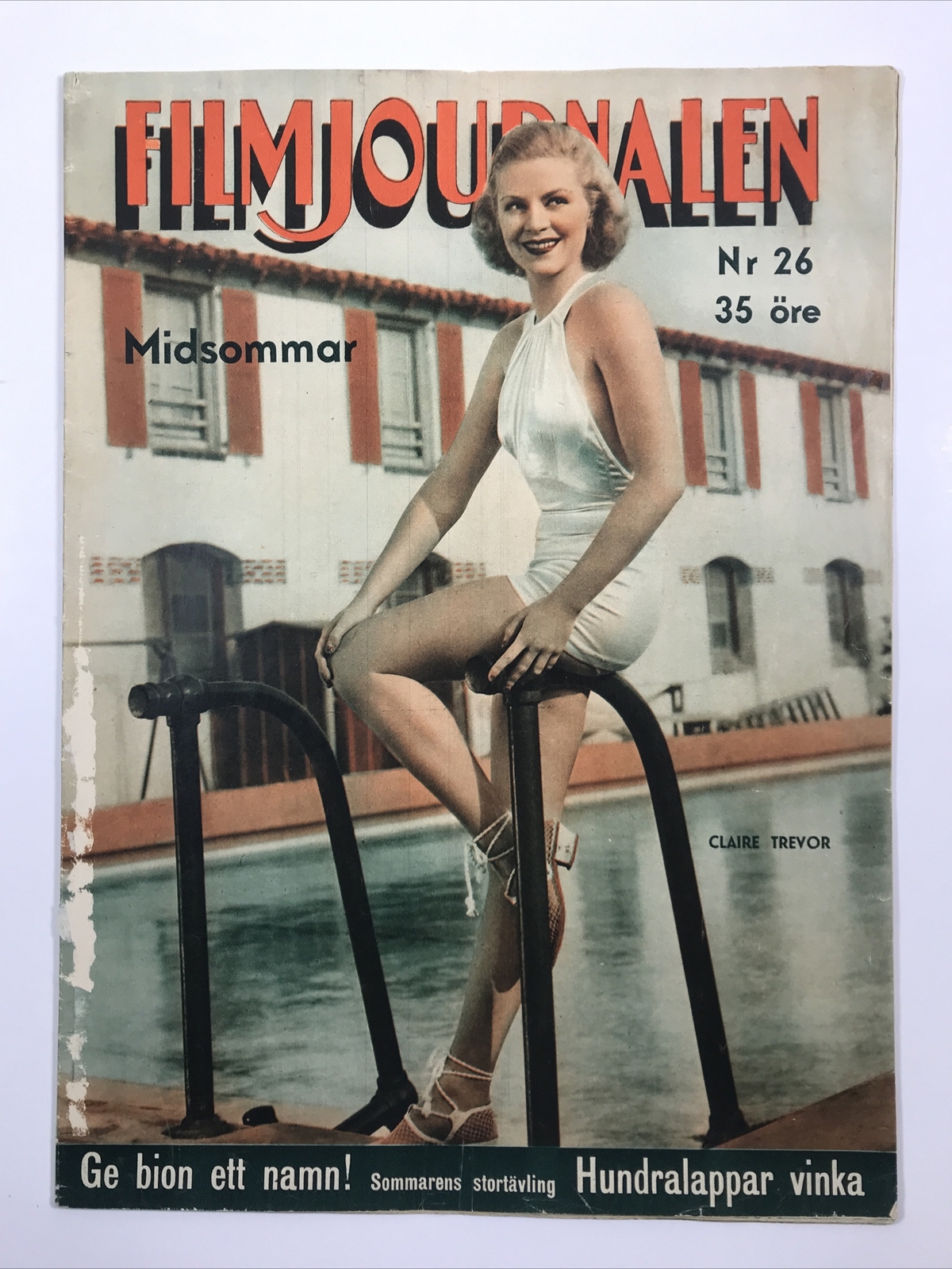 FilmJournalen Magazine in Swedish June 28 1936 Claire Trevor, Midsommar