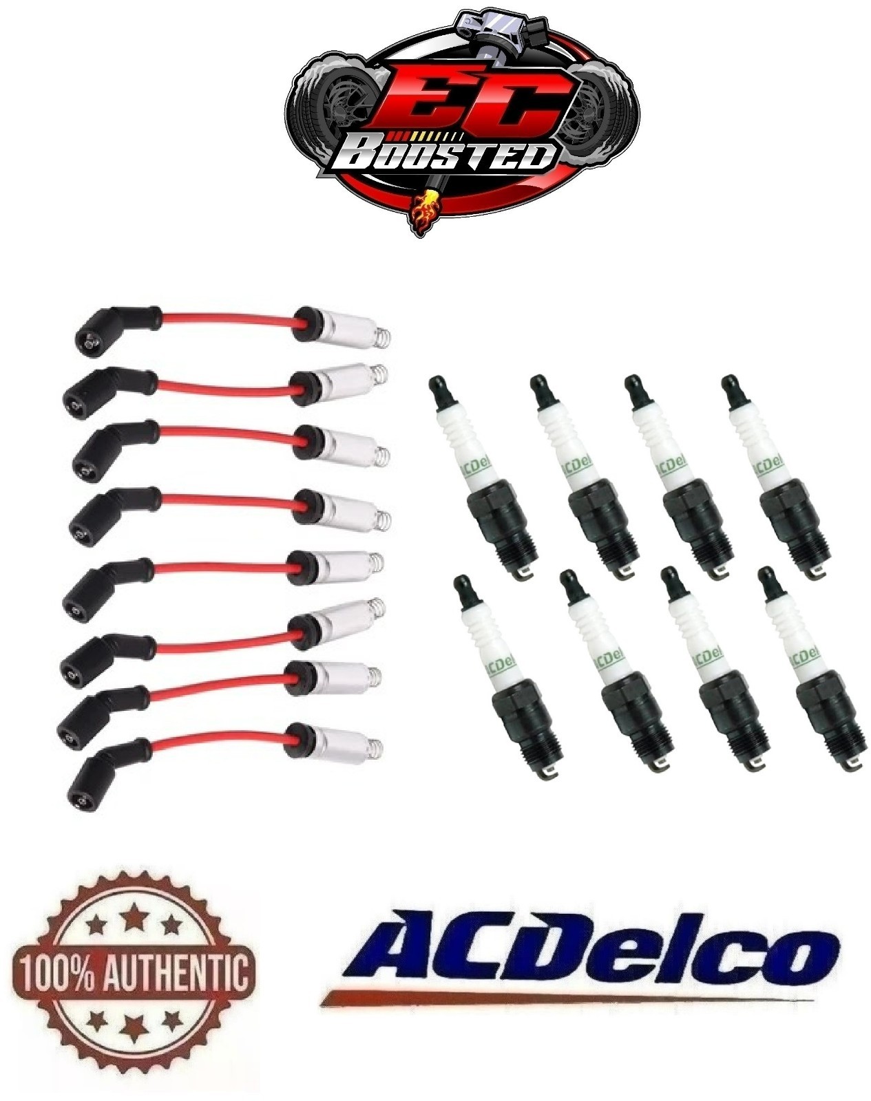 8Pcs 9748HH Wires & R44LTSM 19299585 Spark Plug For Chevrolet GMC 4.8L 5.3L 6.0L