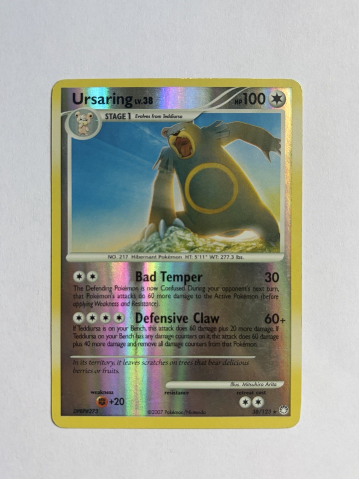 Ursaring 38/123 Mysterious Treasures Reverse Holo Ursaring 38/123 Mysterious Treasures Reverse Holo
