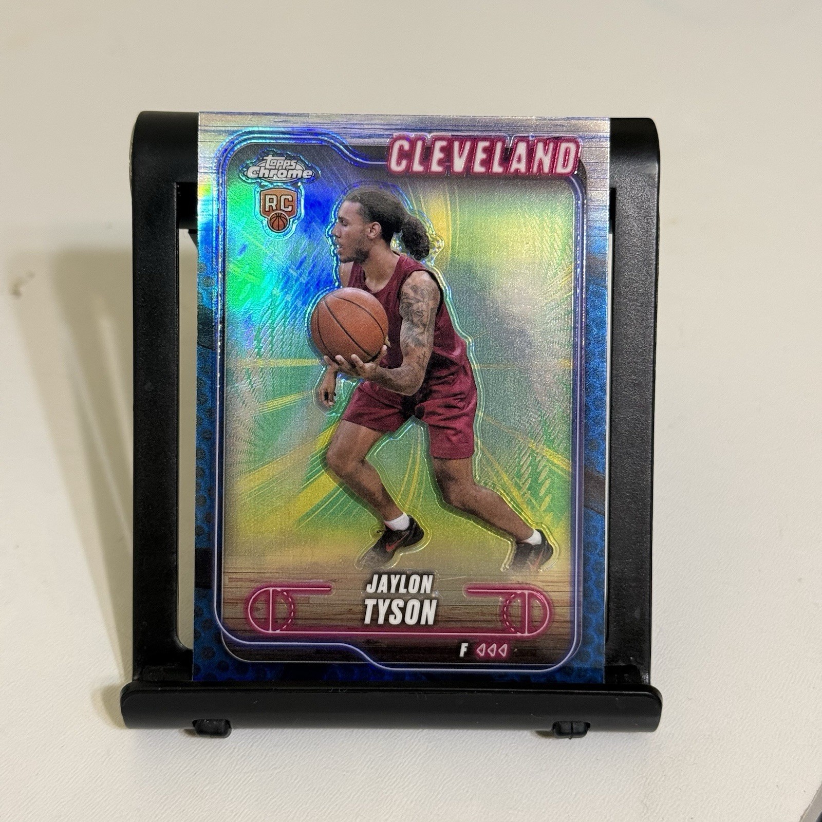 2024-25 Topps Chrome Blue Basketball Refractor #168 Jaylon Tyson RC Cavaliers