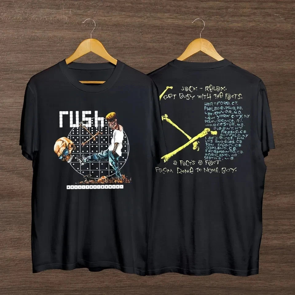 Rush Roll The Bones Tour 1991 Pushead Rock T-Shirt S-5XL