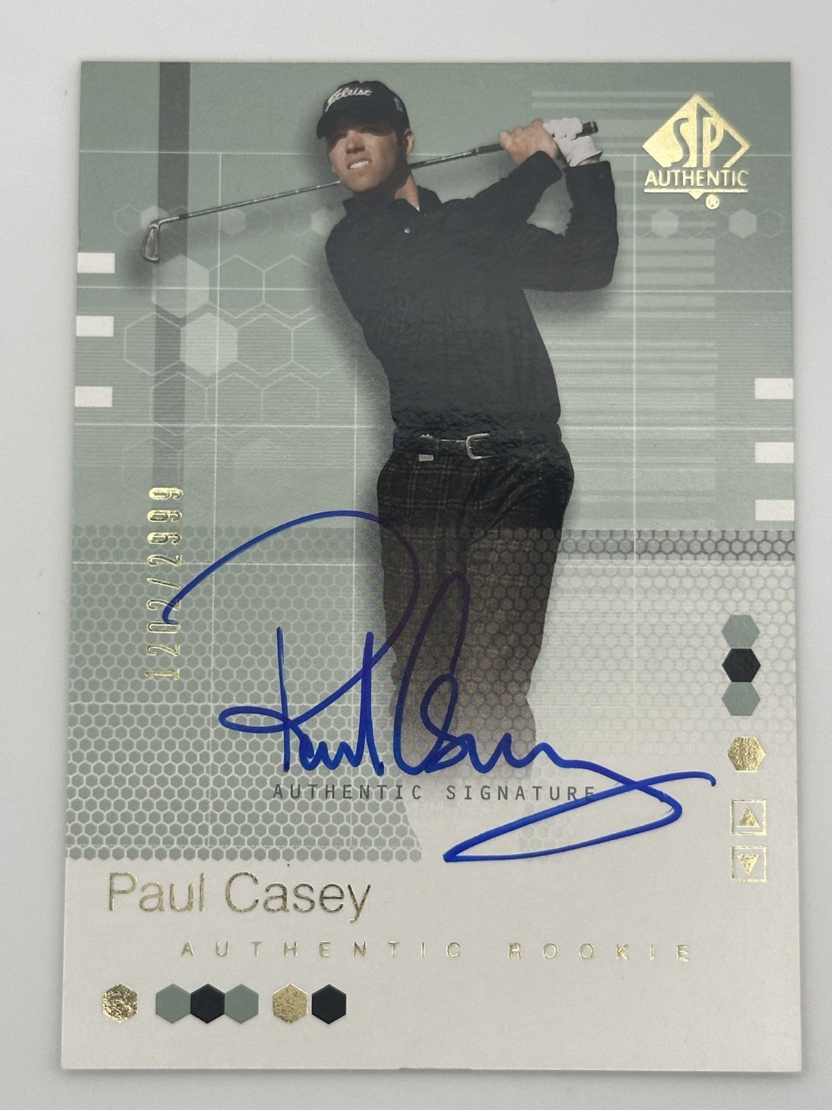 2002 UD SP AUTHENTIC PAUL CASEY #99 AUTHENTIC SIGNATURE /2999 ON-CARD AUTO 2002 UD SP AUTHENTIC PAUL CASEY #99 AUTHENTIC SIGNATURE /2999 ON-CARD AUTO