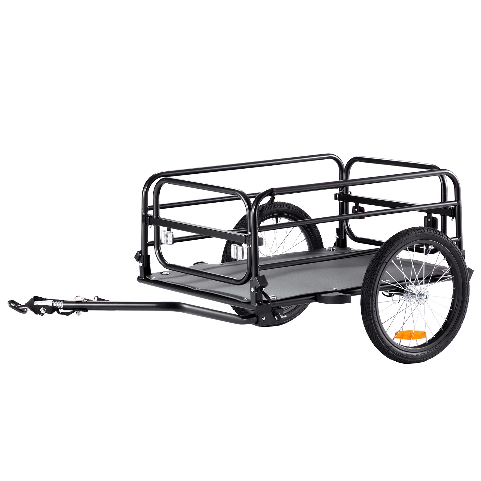 Uimoso Bike Cargo Trailer Bicycle Carrier Storage Cart 160 lbs Load Carbon Steel