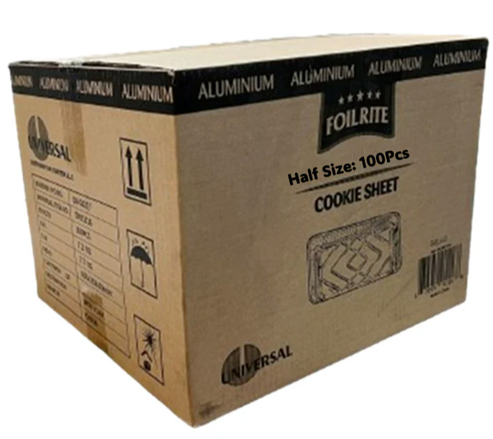 Wholesale Disposable 1/2 Size Cookie Sheet Cake Aluminum Foil Pan 100 PCS case Wholesale Disposable 1/2 Size Cookie Sheet Cake Aluminum Foil Pan 100 PCS case