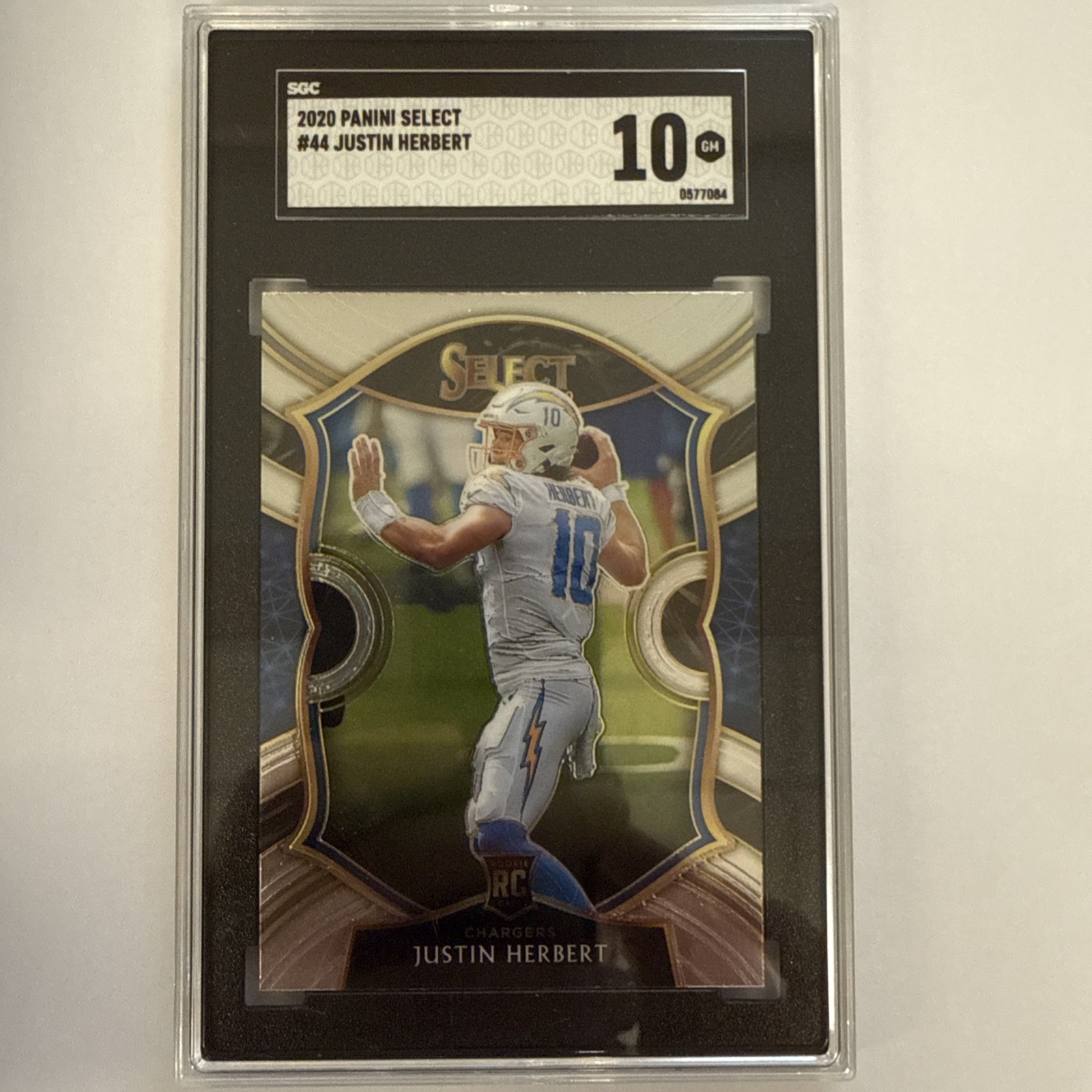 2020 Panini Select Justin Herbert #44 Concourse Rookie RC SGC 10 2020 Panini Select Justin Herbert #44 Concourse Rookie RC SGC 10