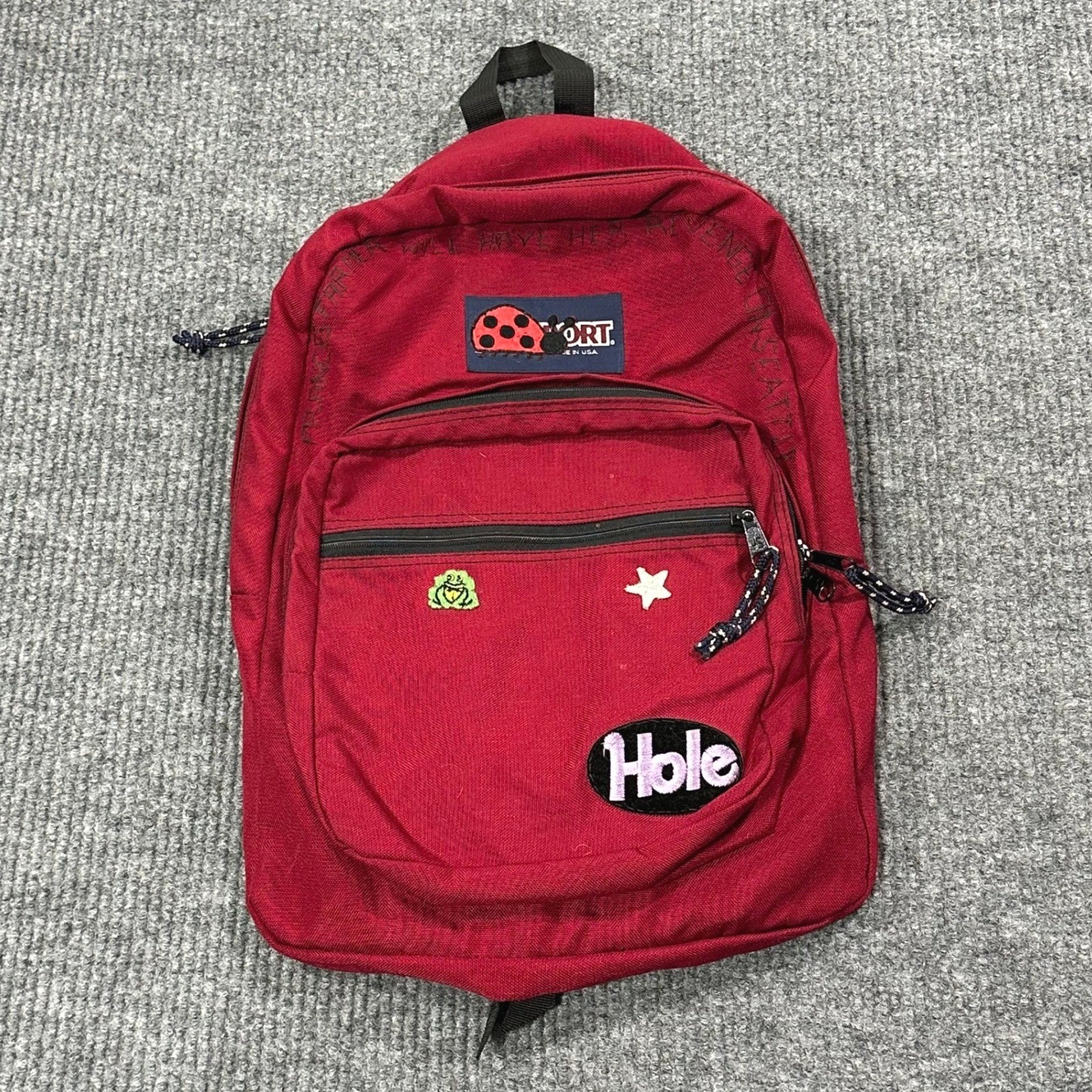 Vintage Jansport Backpack Hole Band Nirvana Lyrics Grunge Punk Patches 90s USA
