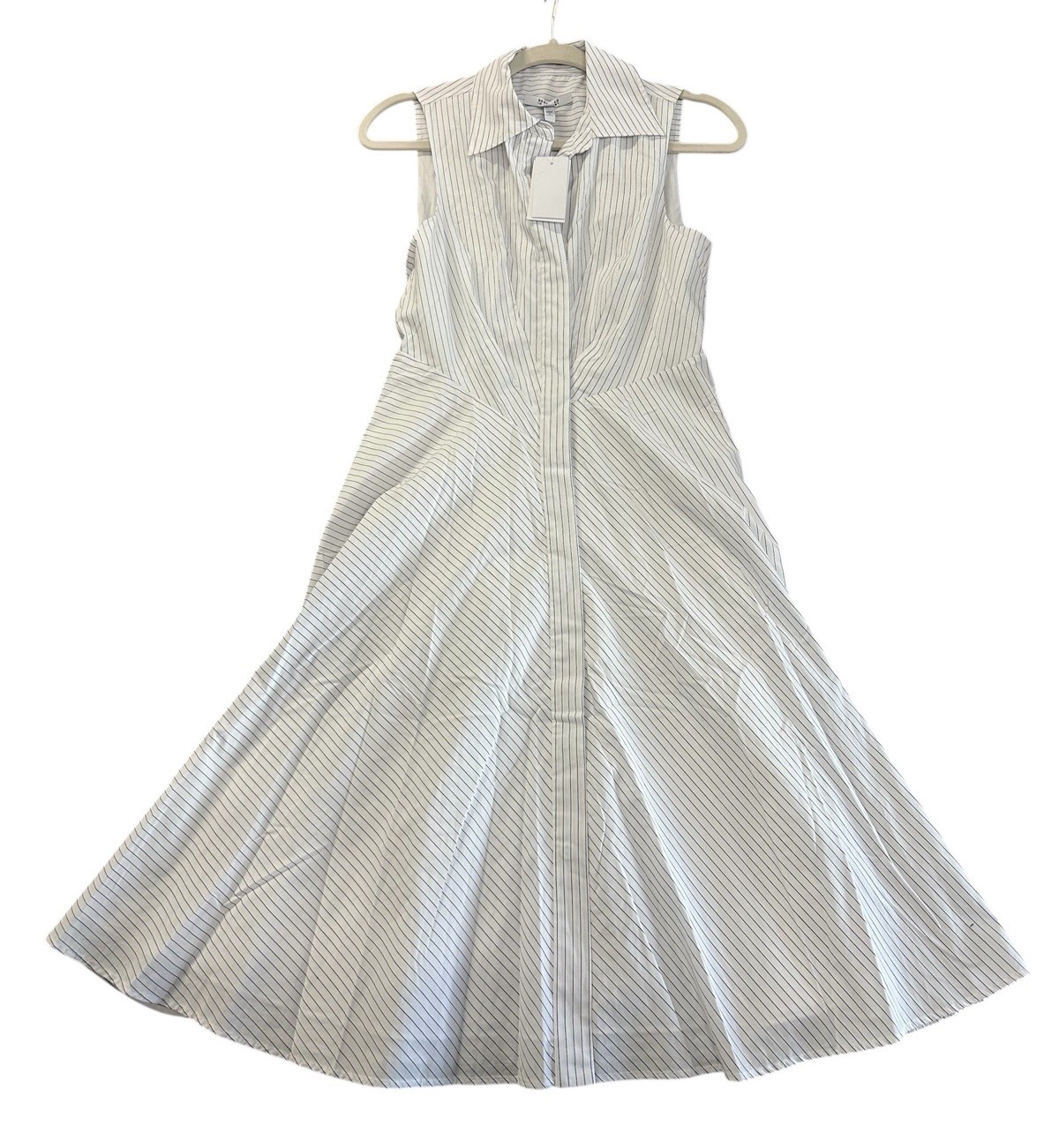 NEW Derek Lam 10 Crosby Women\'s Reena Sleeveless Shirt Dress White Size 0 NWT NEW Derek Lam 10 Crosby Women\'s Reena Sleeveless Shirt Dress White Size 0 NWT