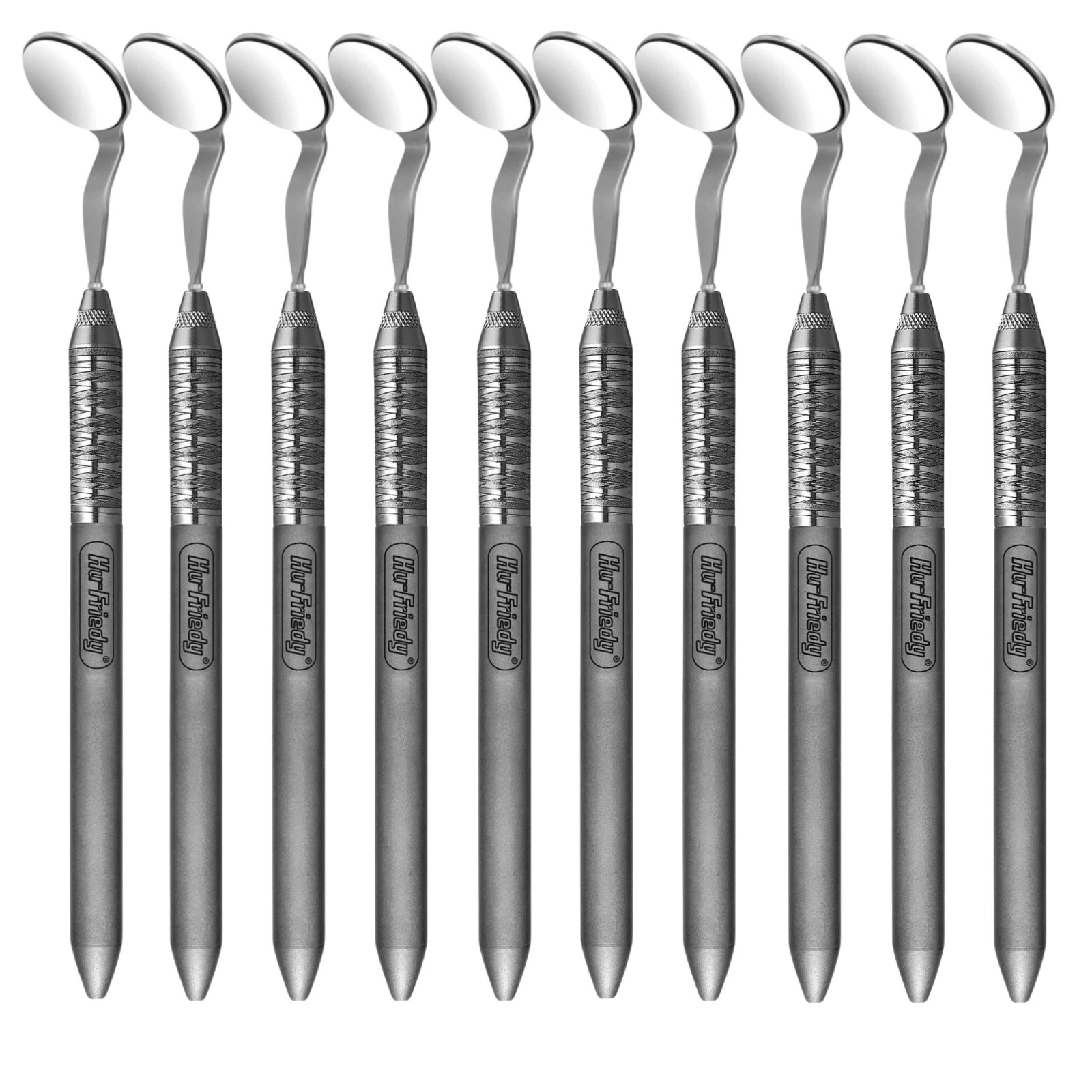 Lot of 10 Pcs Hu-Friedy MH6 Handle With Single Side Dental Mirror Complete Set Lot of 10 Pcs Hu-Friedy MH6 Handle With Single Side Dental Mirror Complete Set