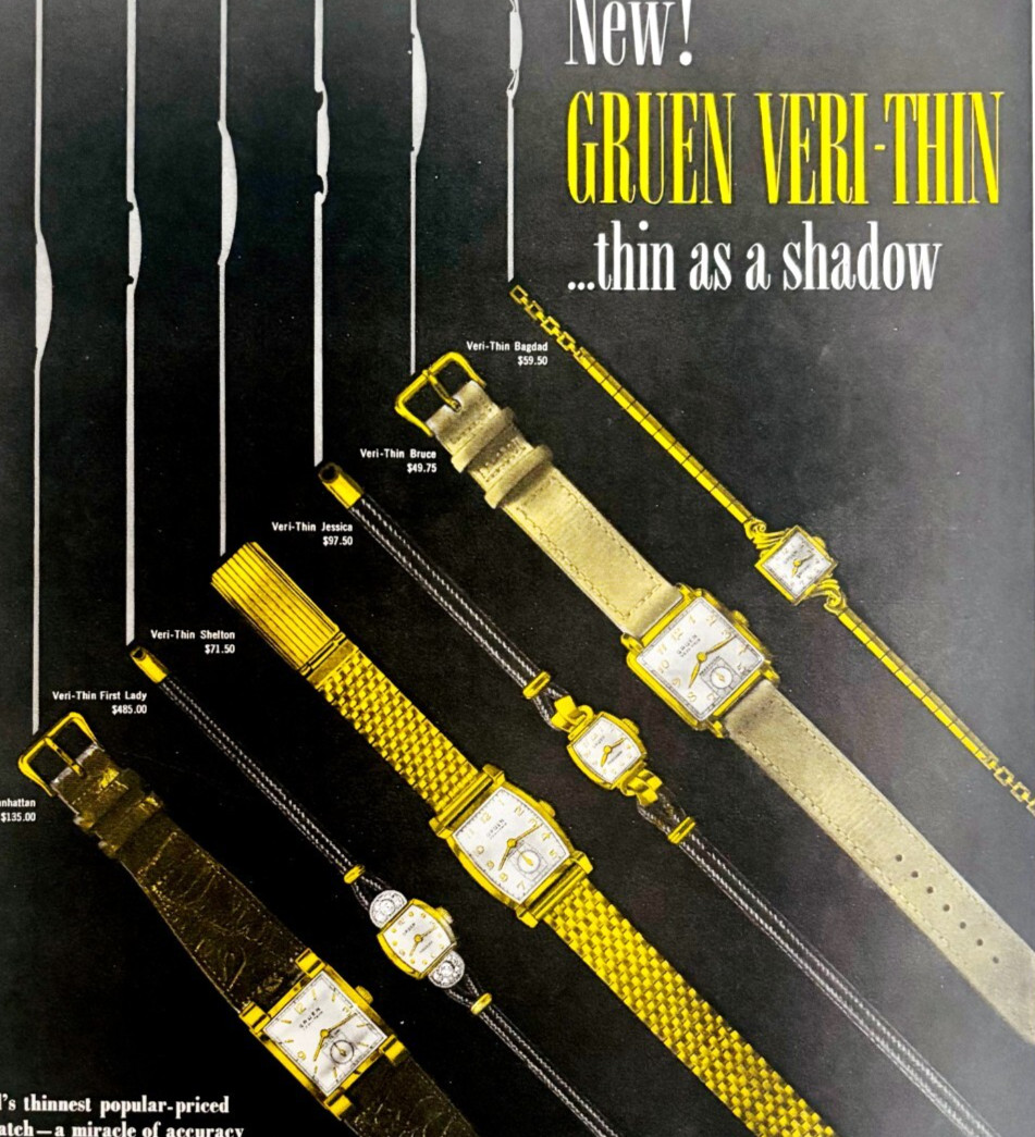 1947 Gruen Veri-Thin Watches Advertisement Jewelry Fashion Accessories DWJJ21