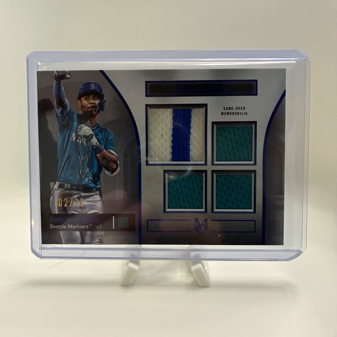 Topps 2024 Museum Collection Julio Rodriguez Mariners Quad Relic Sapphire /20