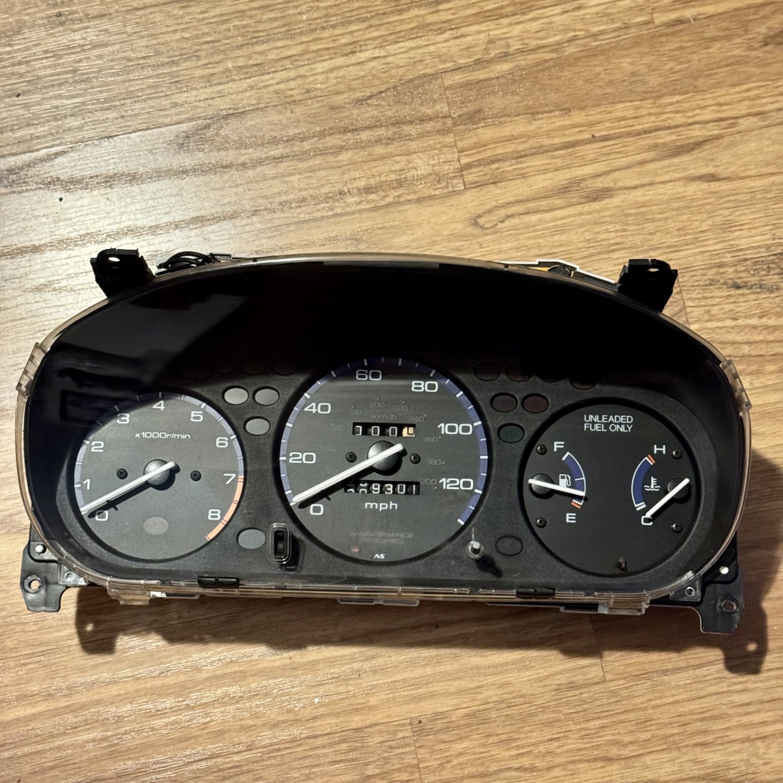 96-00 Honda Civic Instrument Gauge Cluster EK Manual Transmission 299301mi #001