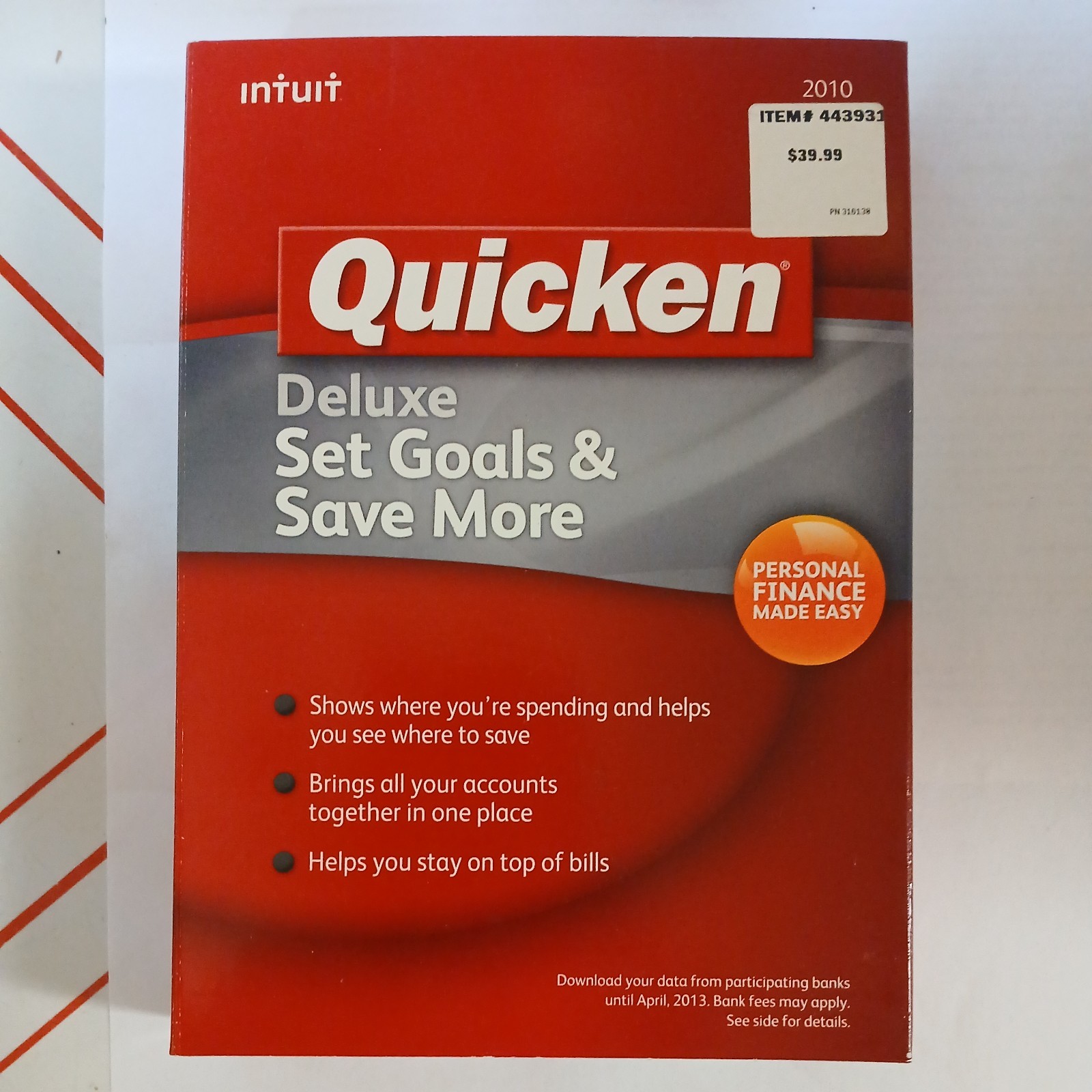 Intuit Quicken Deluxe 2010 for Windows XP/Vista/7 NOT FOR Win 10/11 Intuit Quicken Deluxe 2010 for Windows XP/Vista/7 NOT FOR Win 10/11