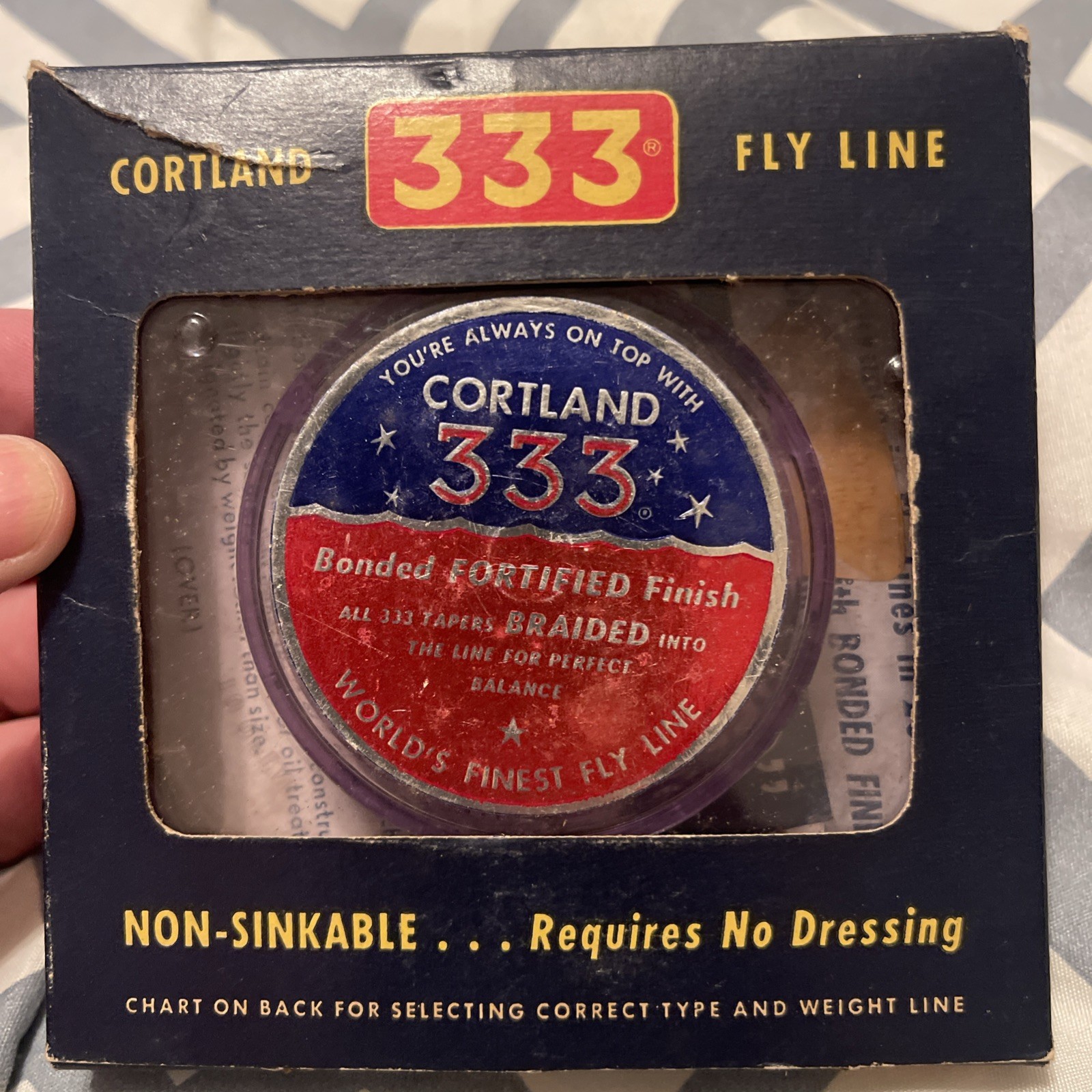 Vintage Cortland 333 fly line, non-sinkable rocket taper Vintage Cortland 333 fly line, non-sinkable rocket taper