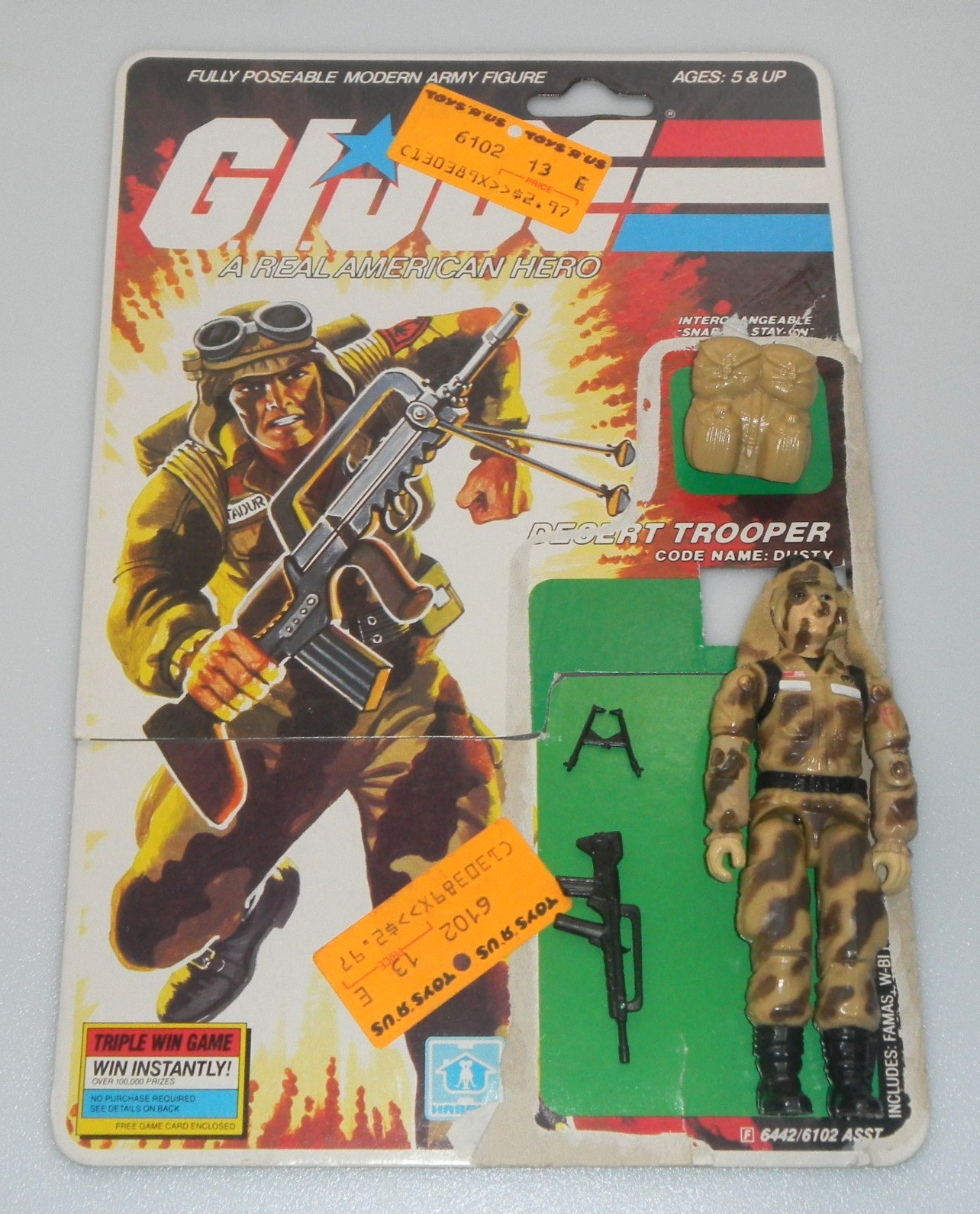 Vintage 1985 Dusty & File Card G.I. GI Joe v1 100% Complete Figure 3.75 ARAH Lot