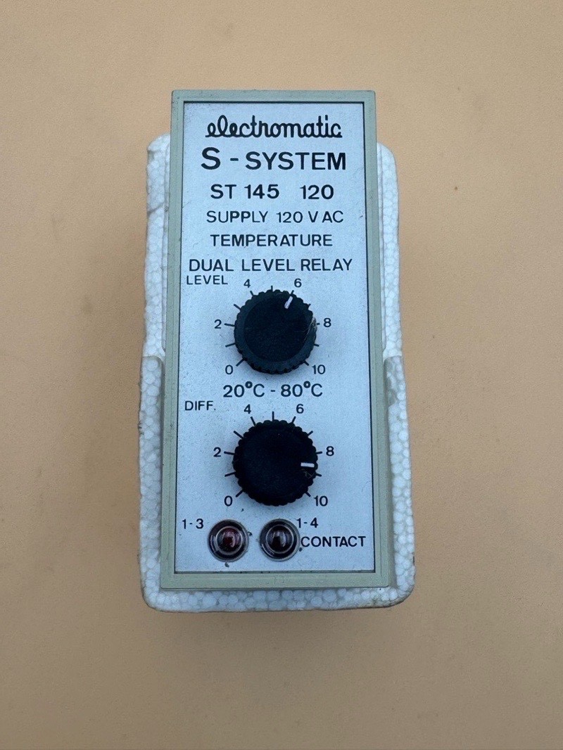 electromatic S - SYSTEM ST 145 120 SUPPLY 120 V AC TEMPERATURE DUAL LEVEL RELAY