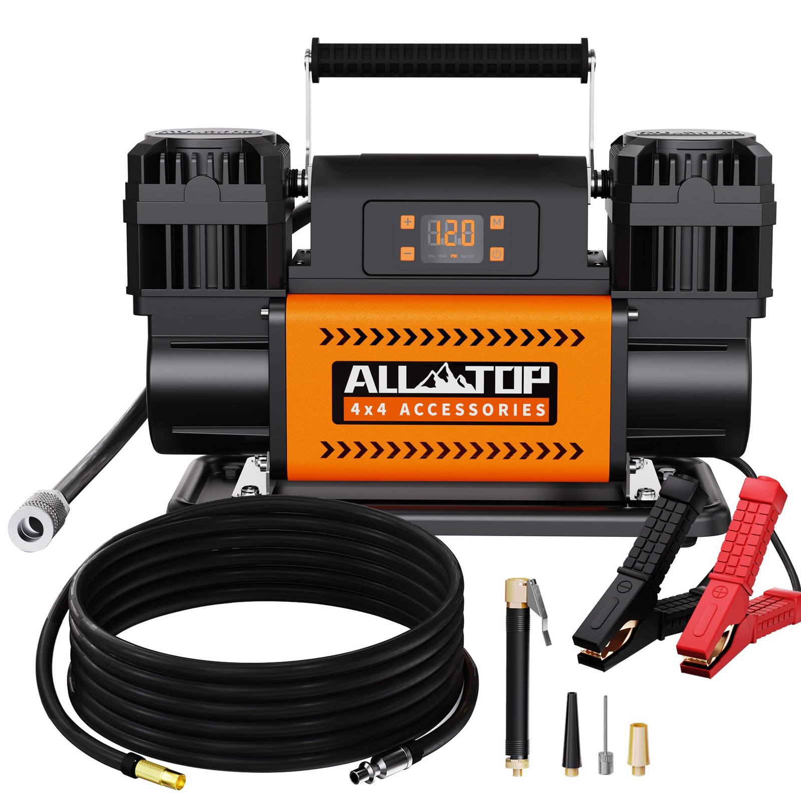 ALL-TOP 12V Air Compressor w/LCD Control Panel to Preset Target Pressure, 150...