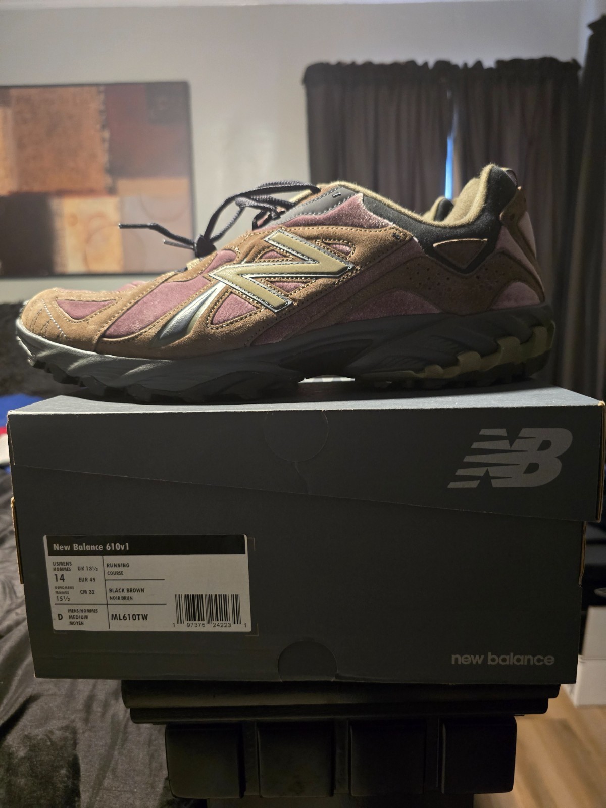 Size 14 - New Balance 610v1 Licorice Dark Camo