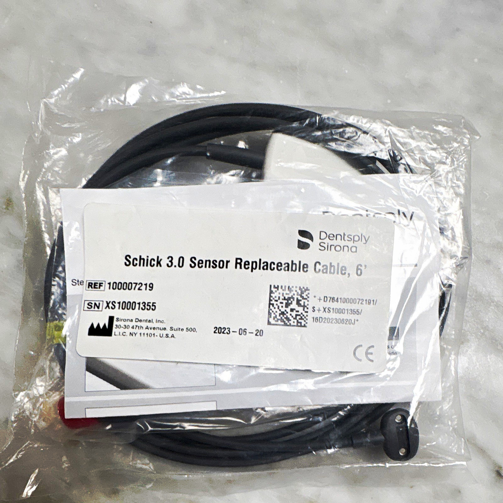 Dentsply Sirona Schick 3.0 Sensor Replacement Cable 6ft 2-Pin 100007219