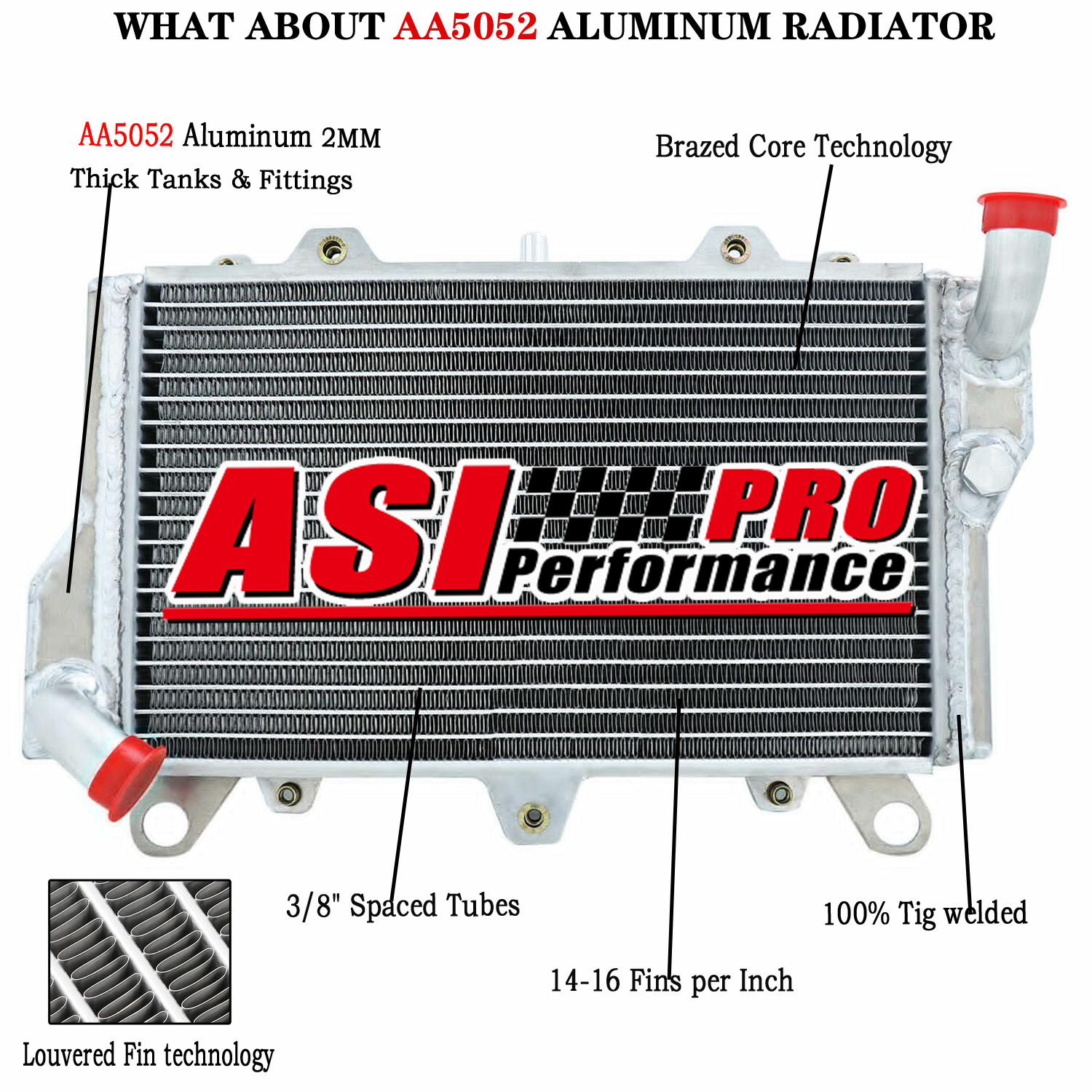 Aluminum Radiator Fit 1984-1986,1985 Kawasaki Ninja 900R ZX900 GPZ900R USA